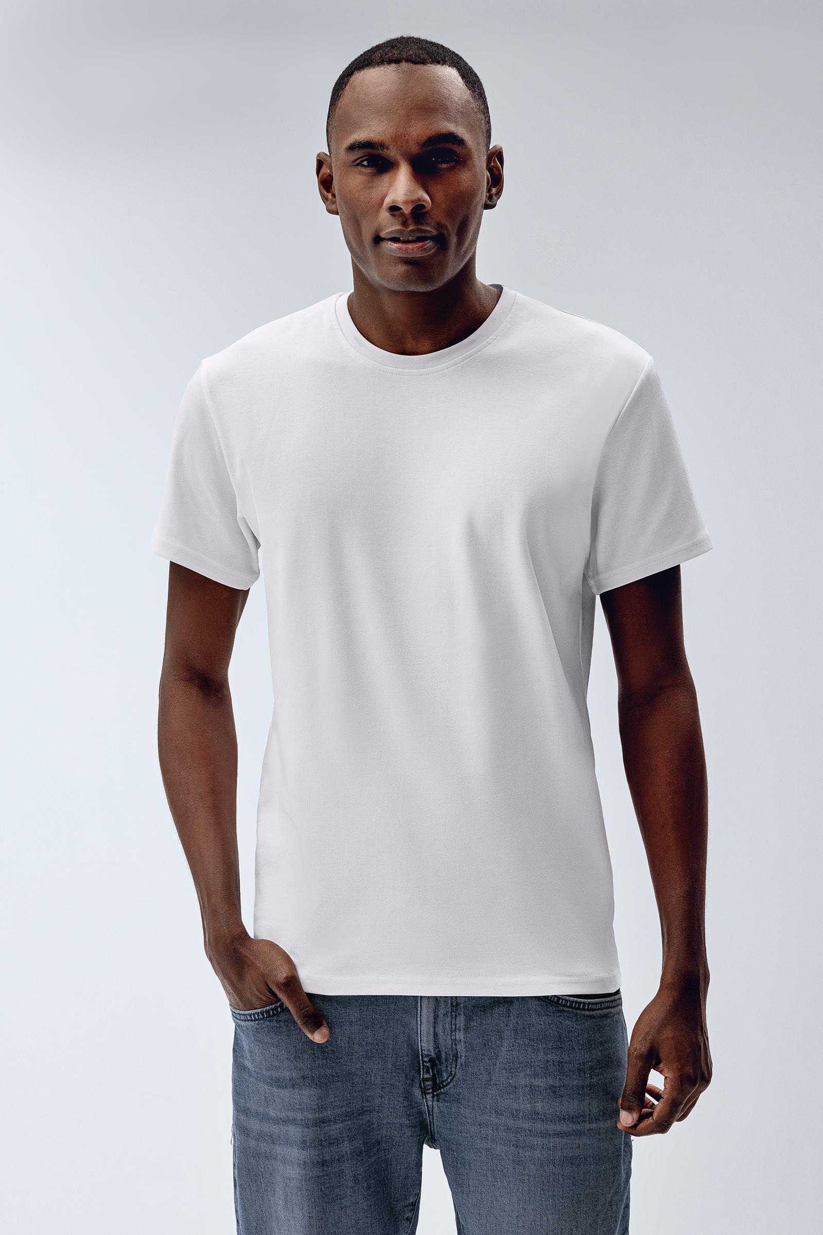 Brix Beyaz Renk Erkek Basic T-Shirt