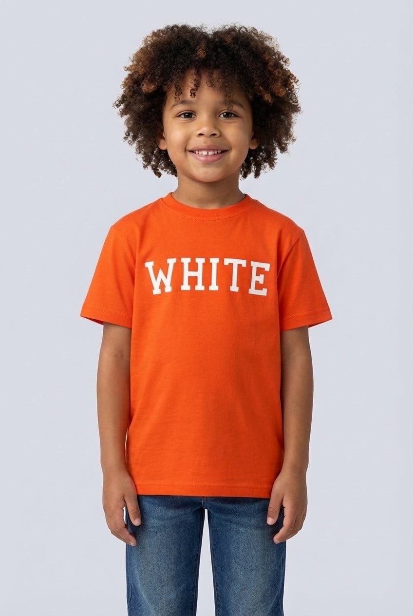 Brix Erkek Çocuk Baskılı %100 Pamuk T-Shirt 8514  Mercan Renk