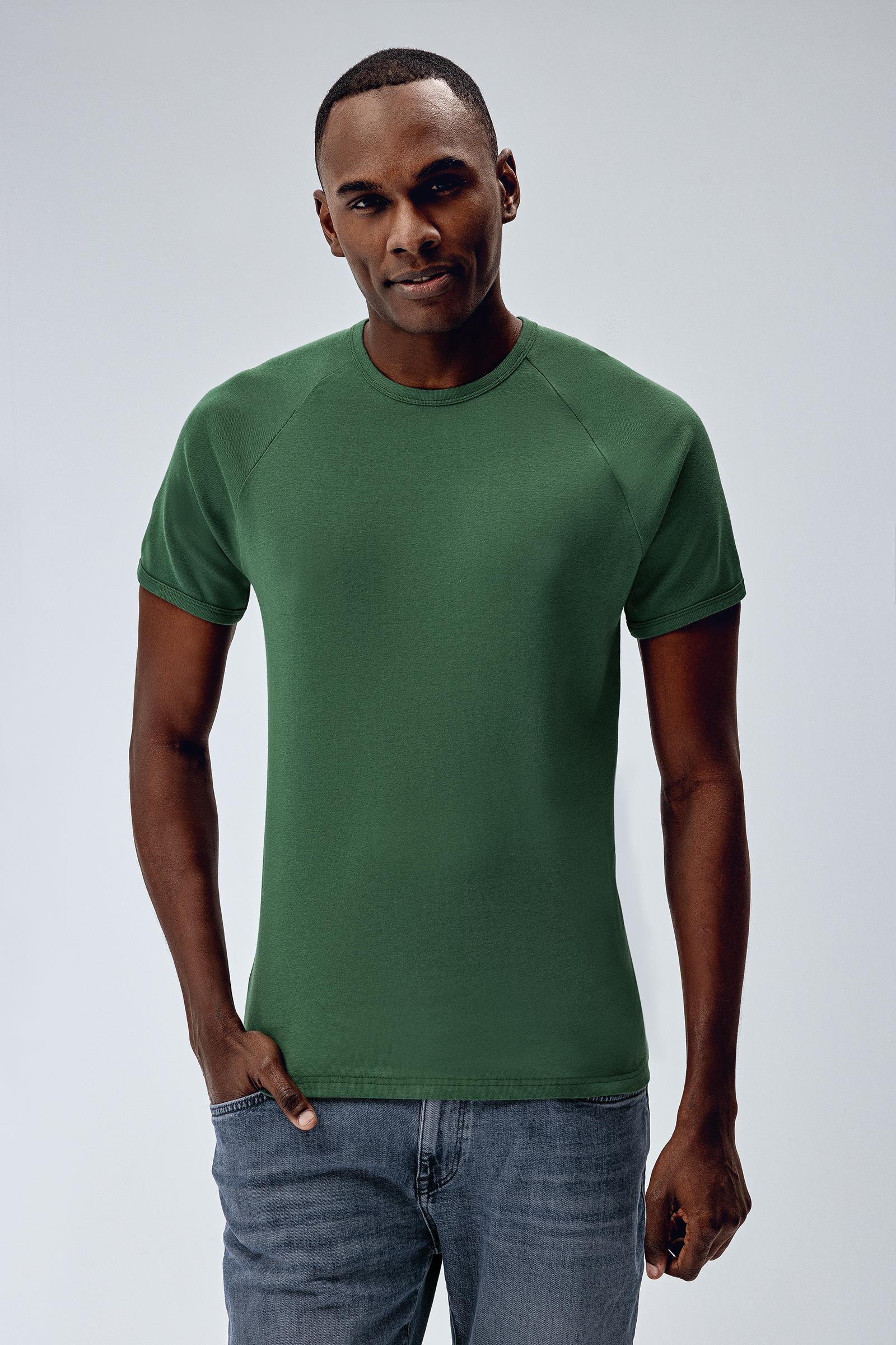 Brix Yeşil Renk Erkek Reglan Kol T-Shirt