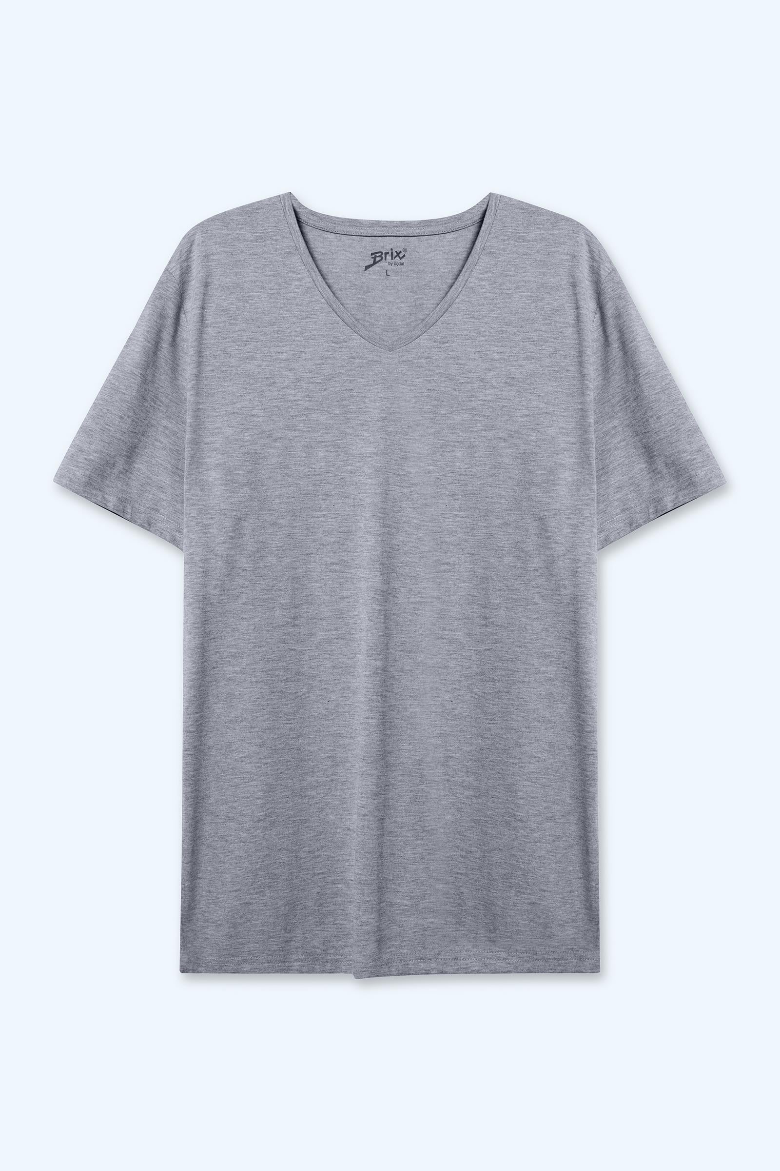 Erkek Basic V Yaka T-Shirt