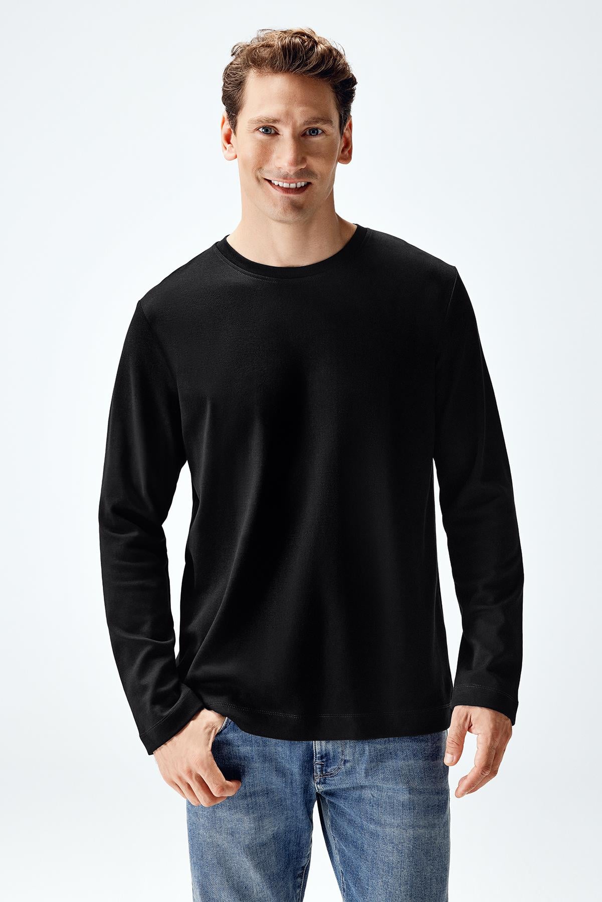 Erkek İnterlok Uzun Kollu T-shirt