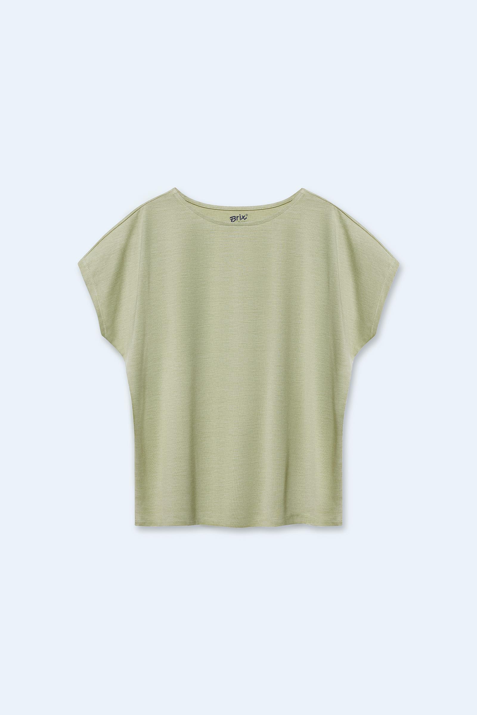 Kadın Viskon Yarasa Kol T-Shirt
