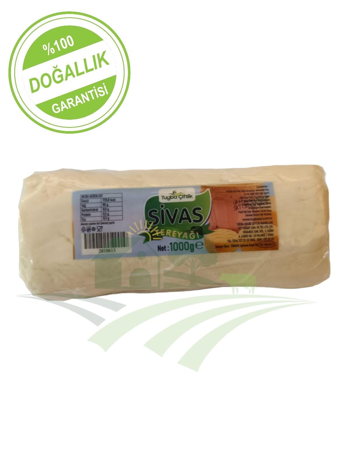 Tuğba Akabe Çiftlik Rulo Tuzsuz Yemeklik Tereyağı (1000gr)