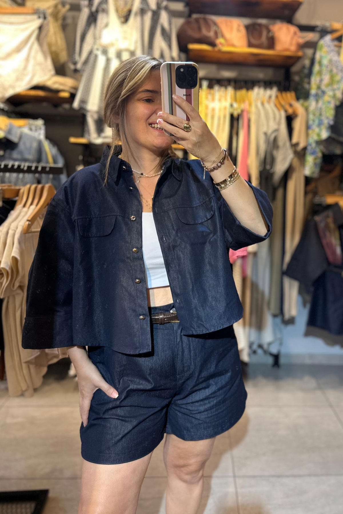 Denim Şort Takım