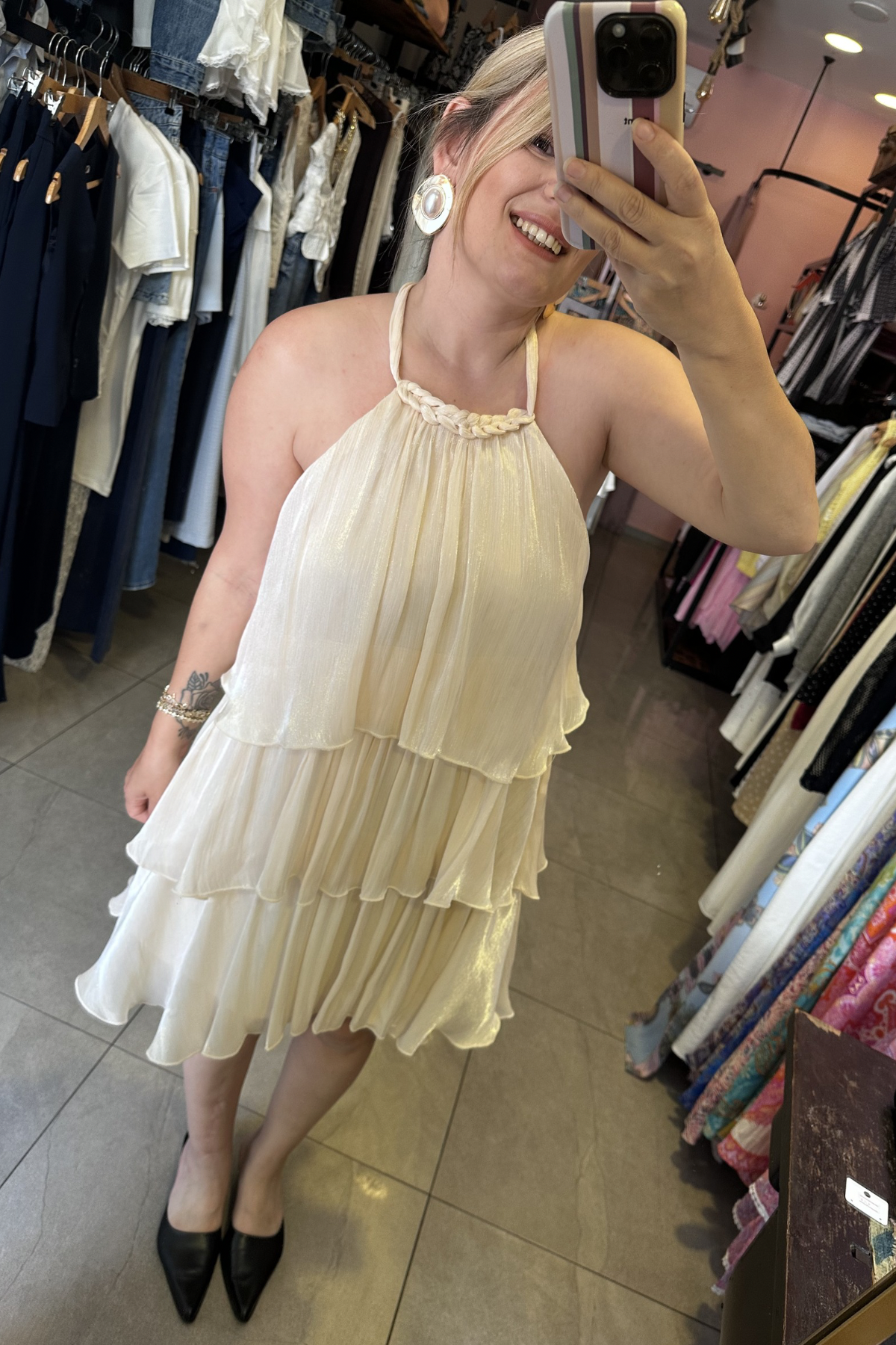 Işıltılı Mini Elbise