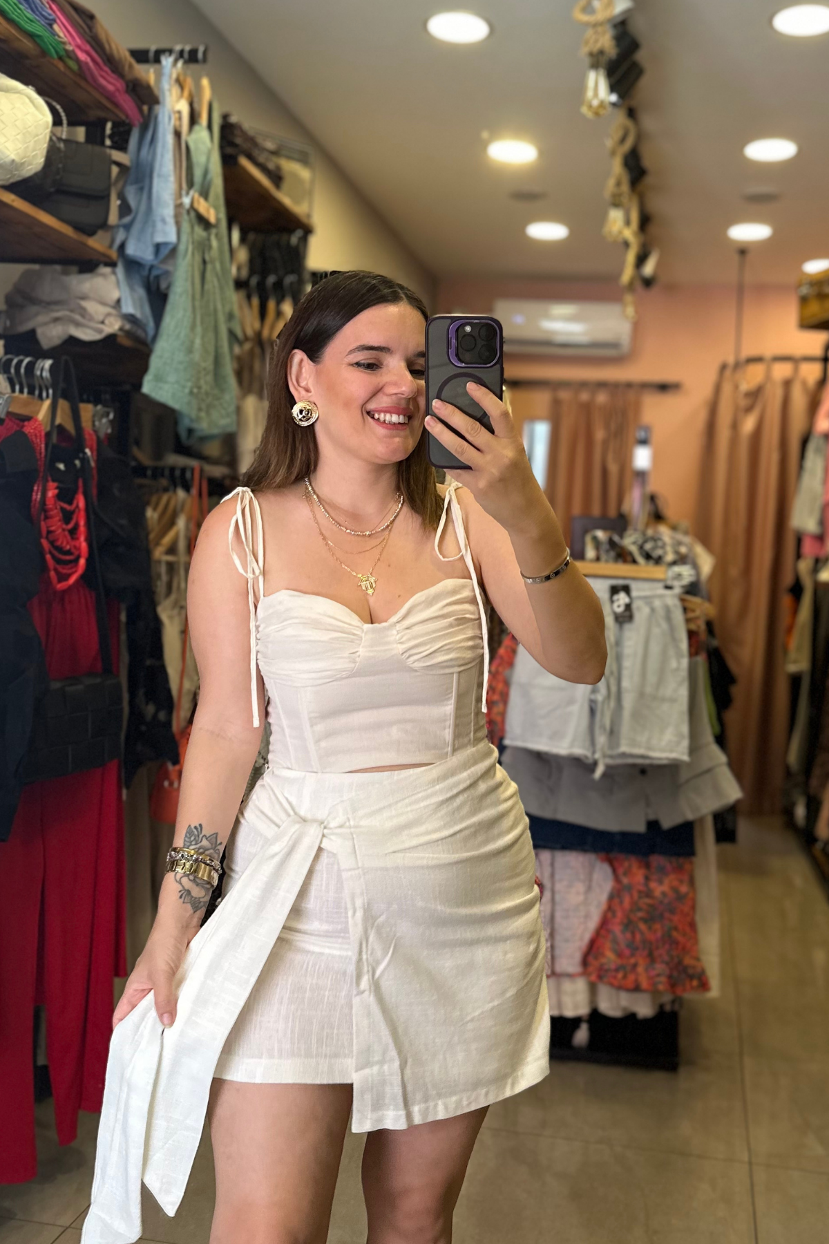 Keten Anvelop Etek - EKRU