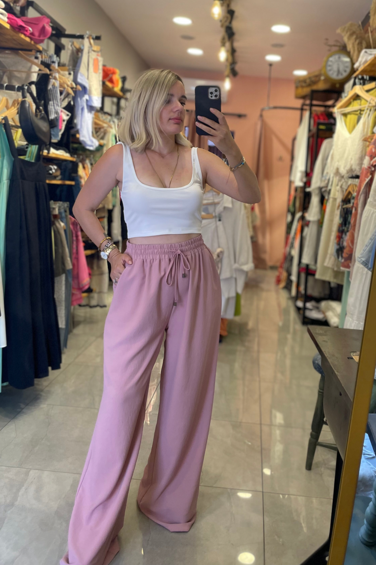 Toz Pembe Tensel Palazzo