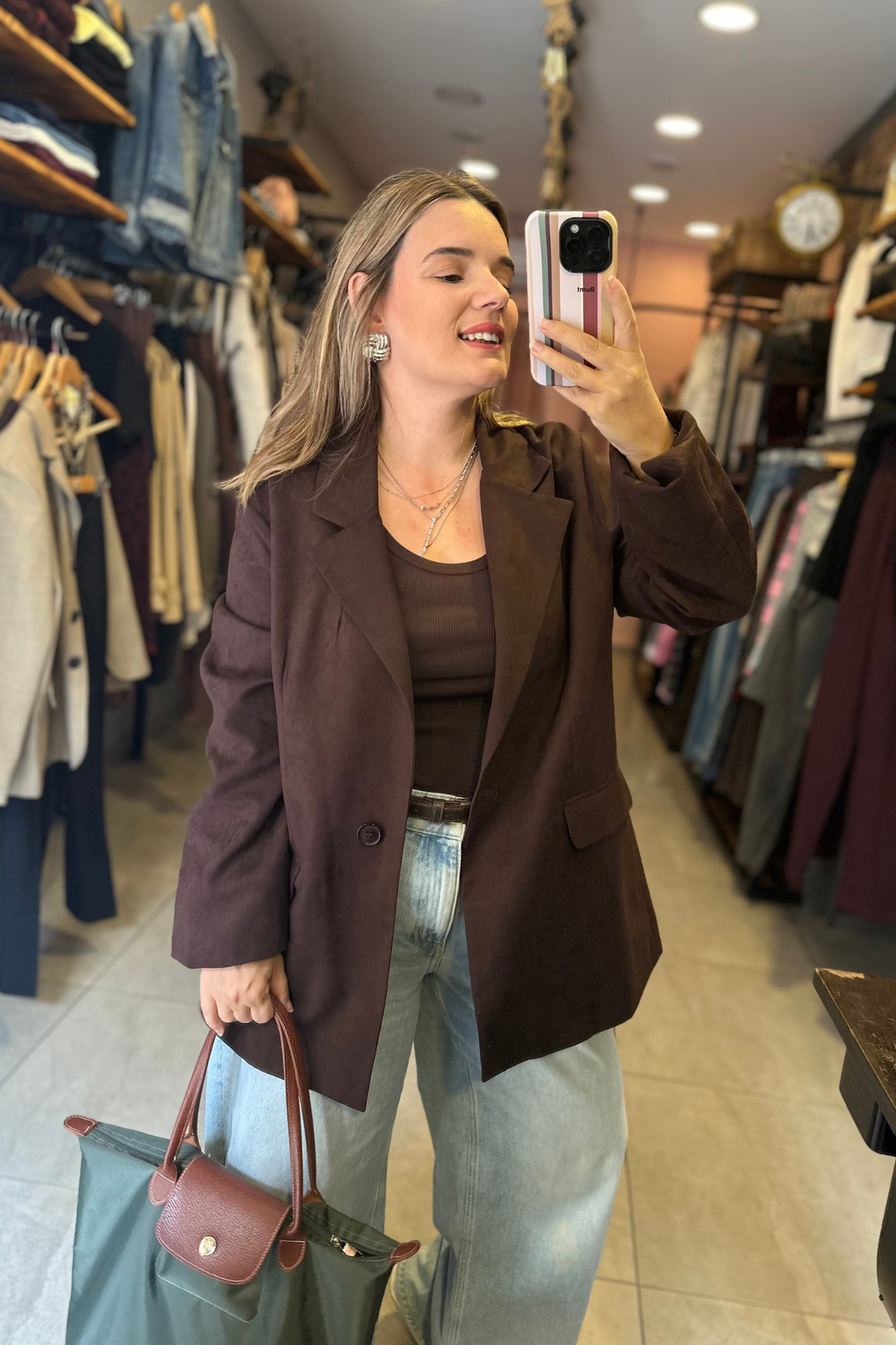 Acı Kahve Süet Blazer Ceket