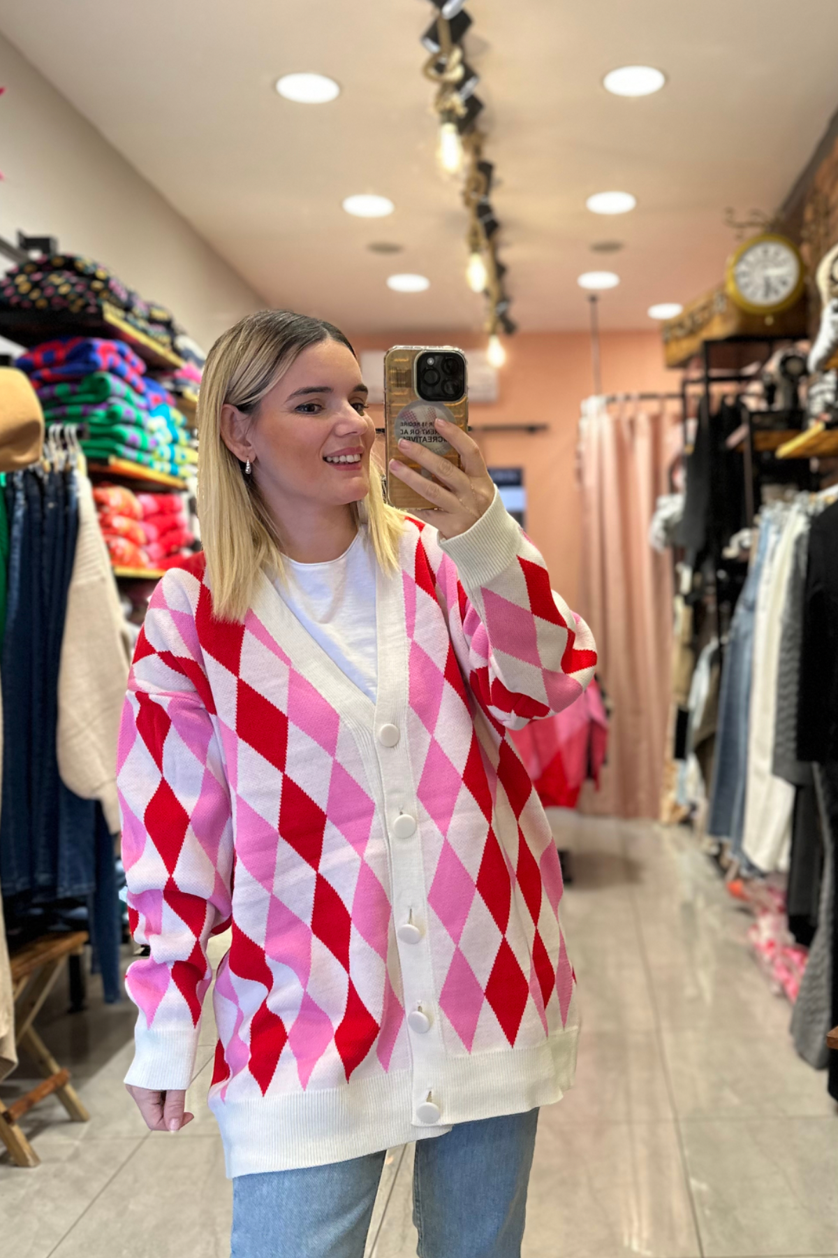 Baklava desen hırka