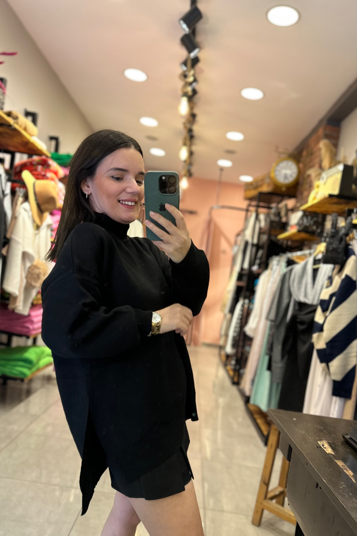 balıkçı yaka basic triko siyah