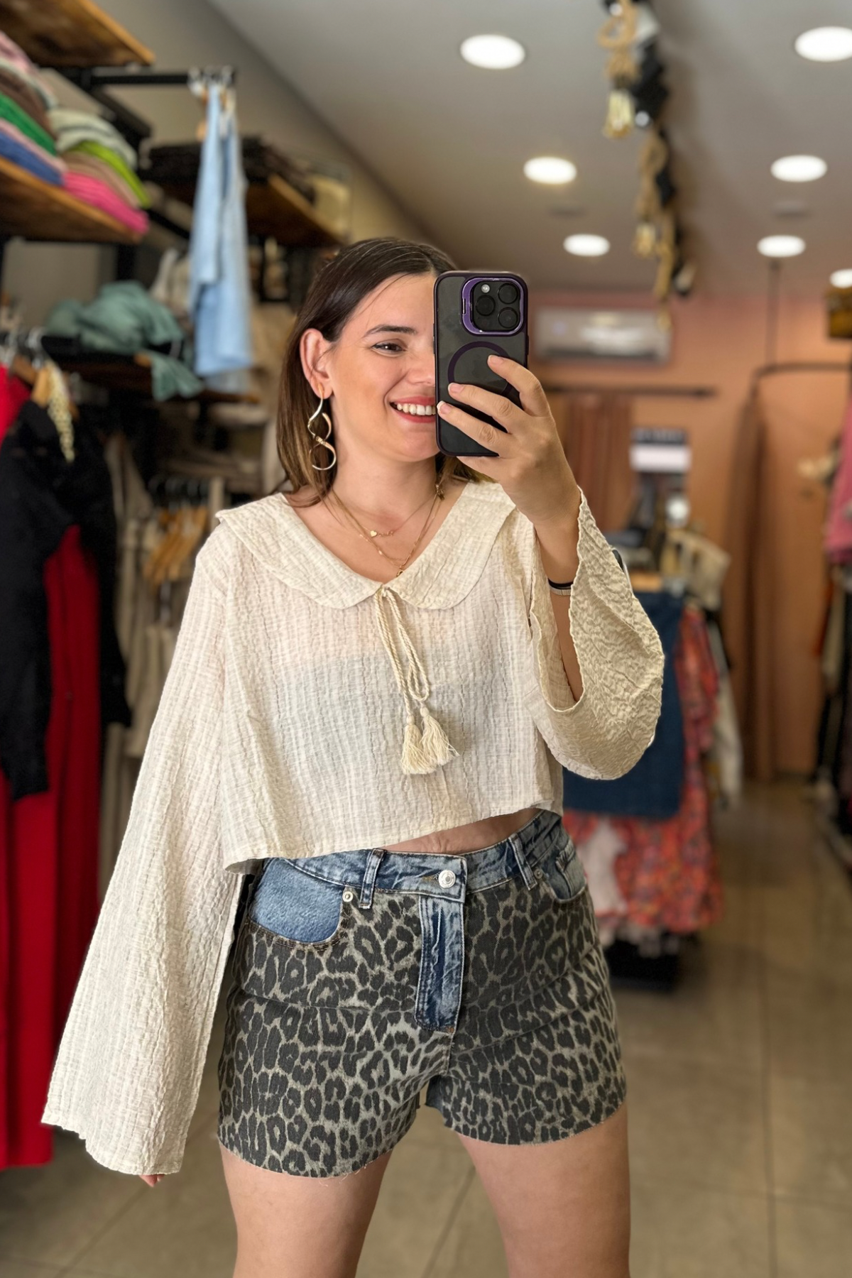 Bebe Yaka Müslin Bluz