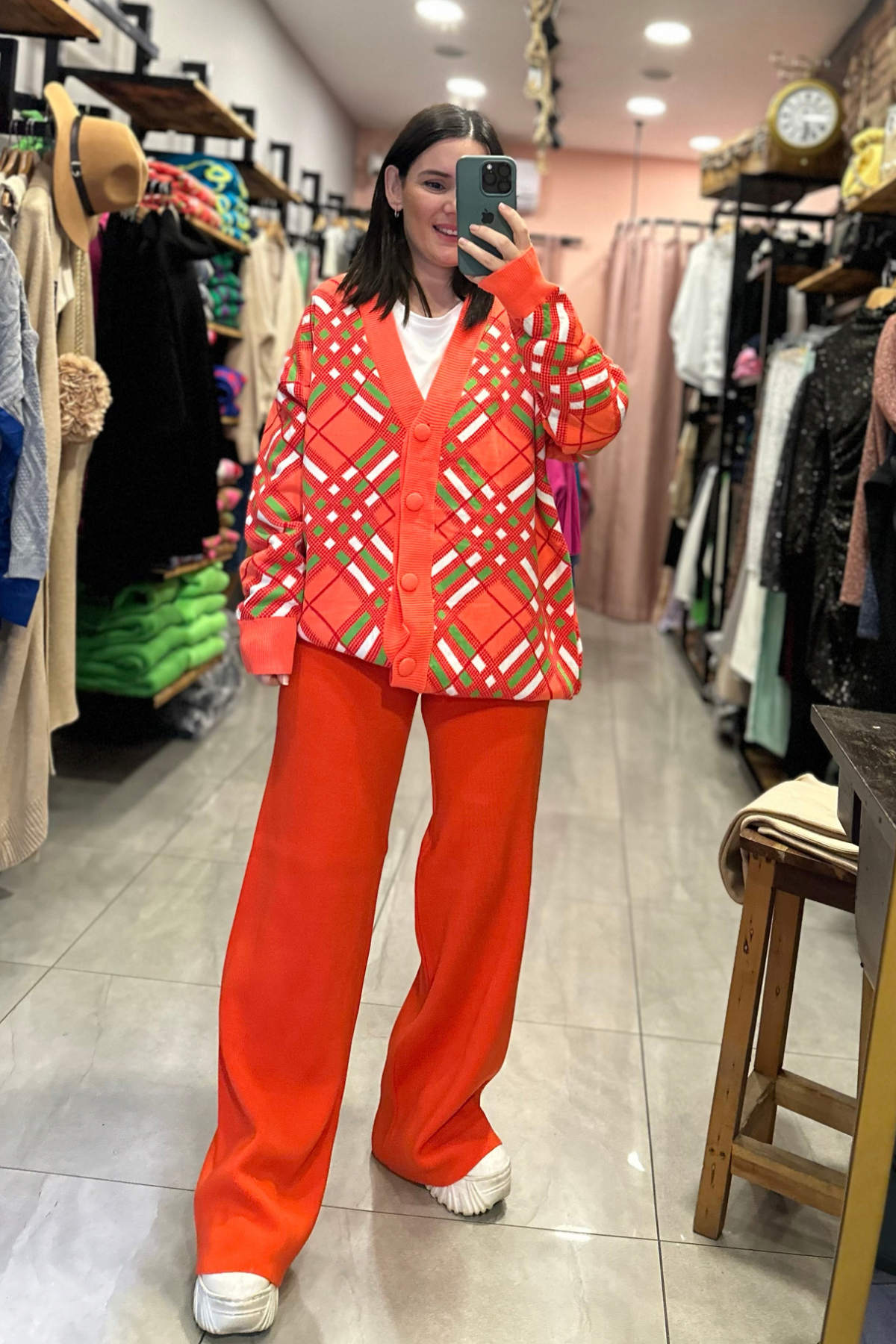 Beli lastikli triko pantolon