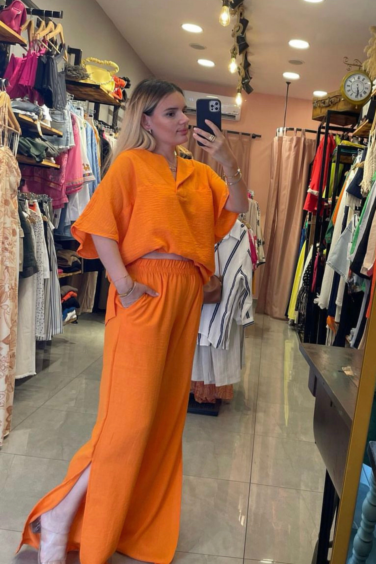 Bohem Keten Takım - TURUNCU