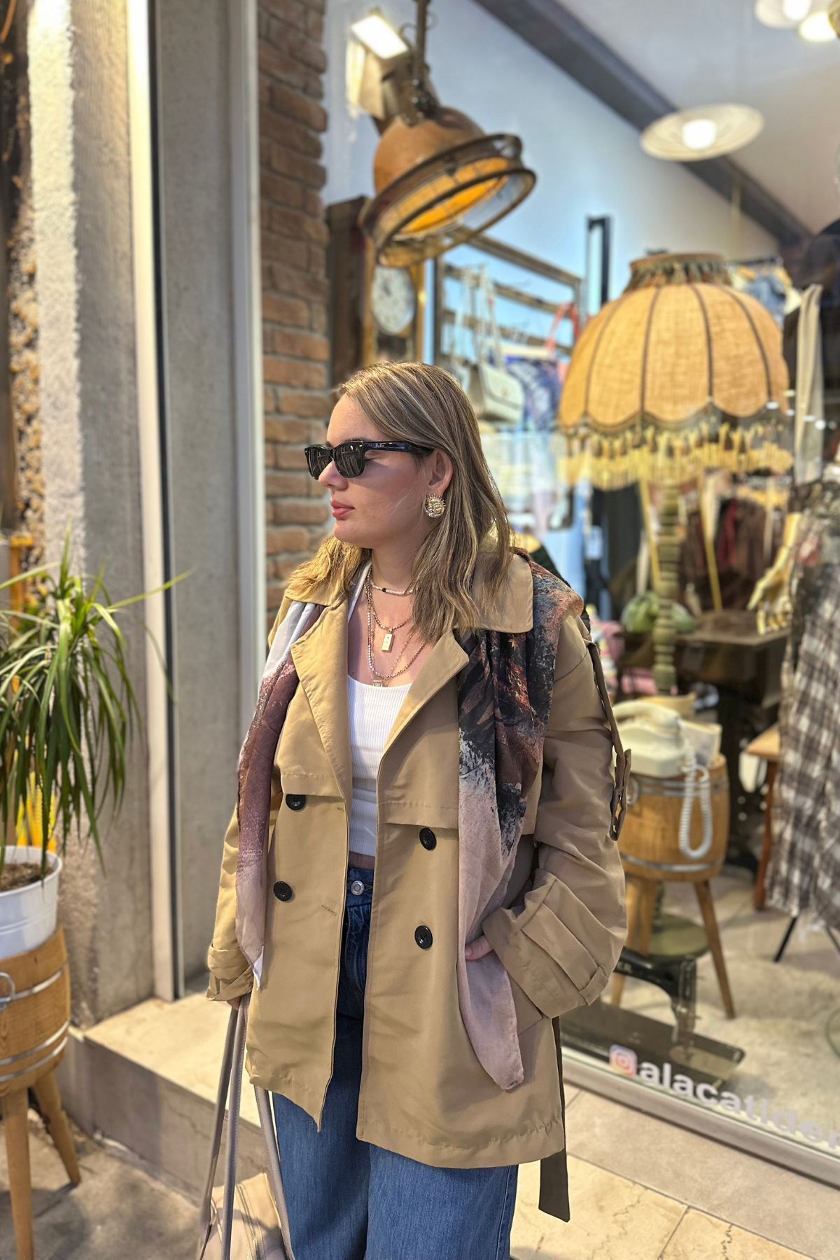 Camel Kısa Trenckot