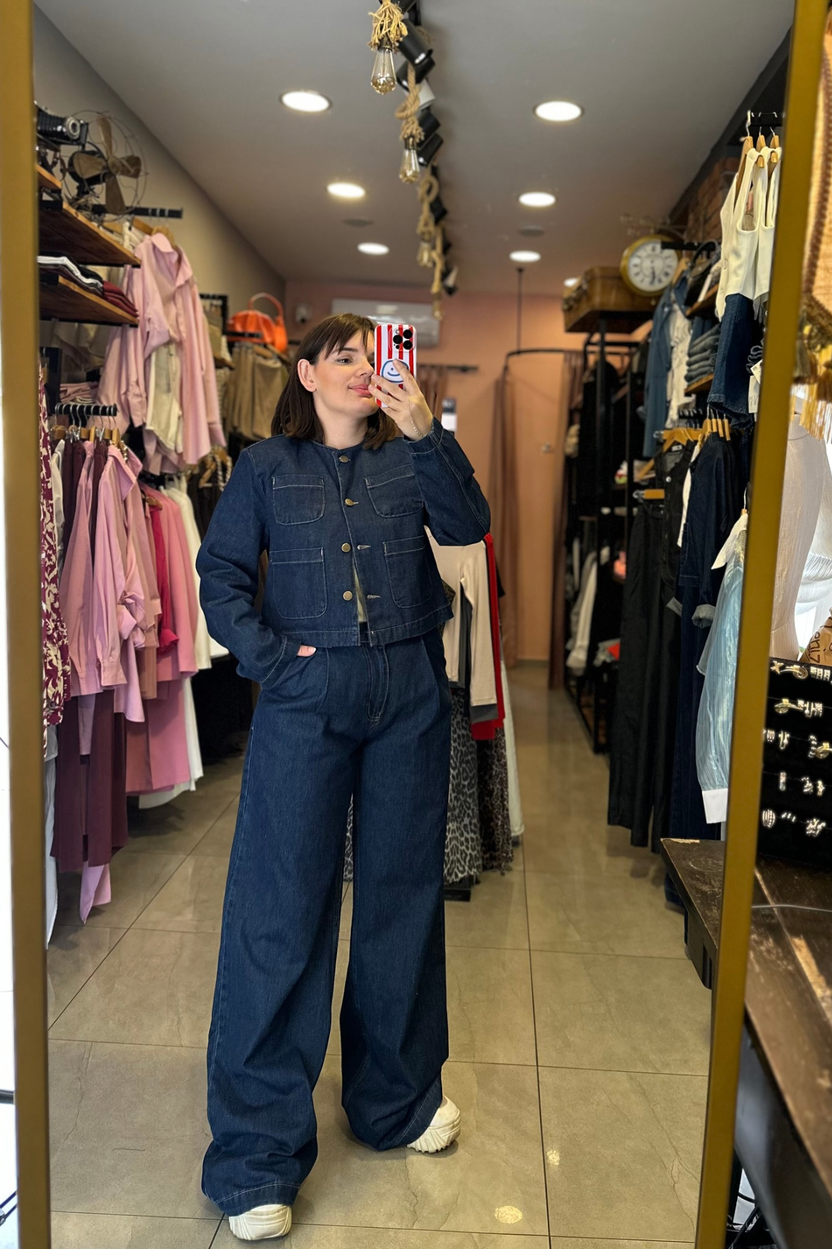 Ceket Pantalon İkili Kot Takım