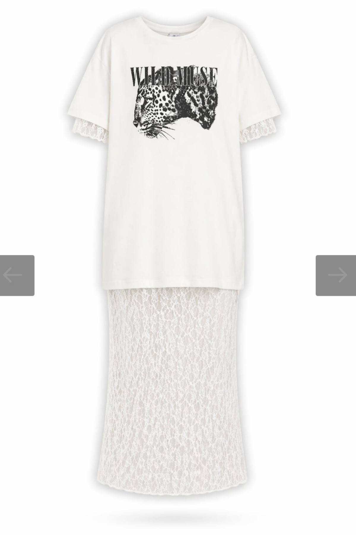 Dantel Etek Görünümlü elbise