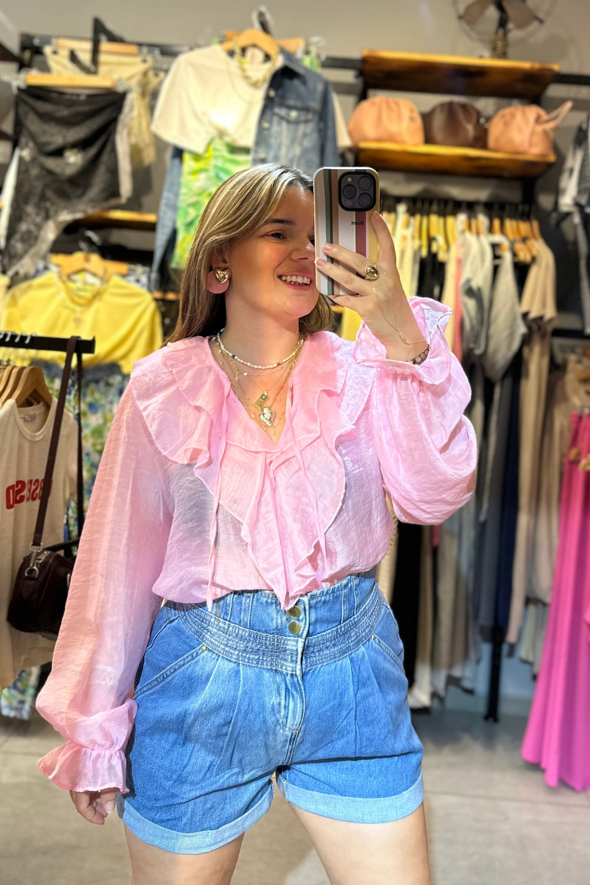 Fırfırlı Şifon Bluz