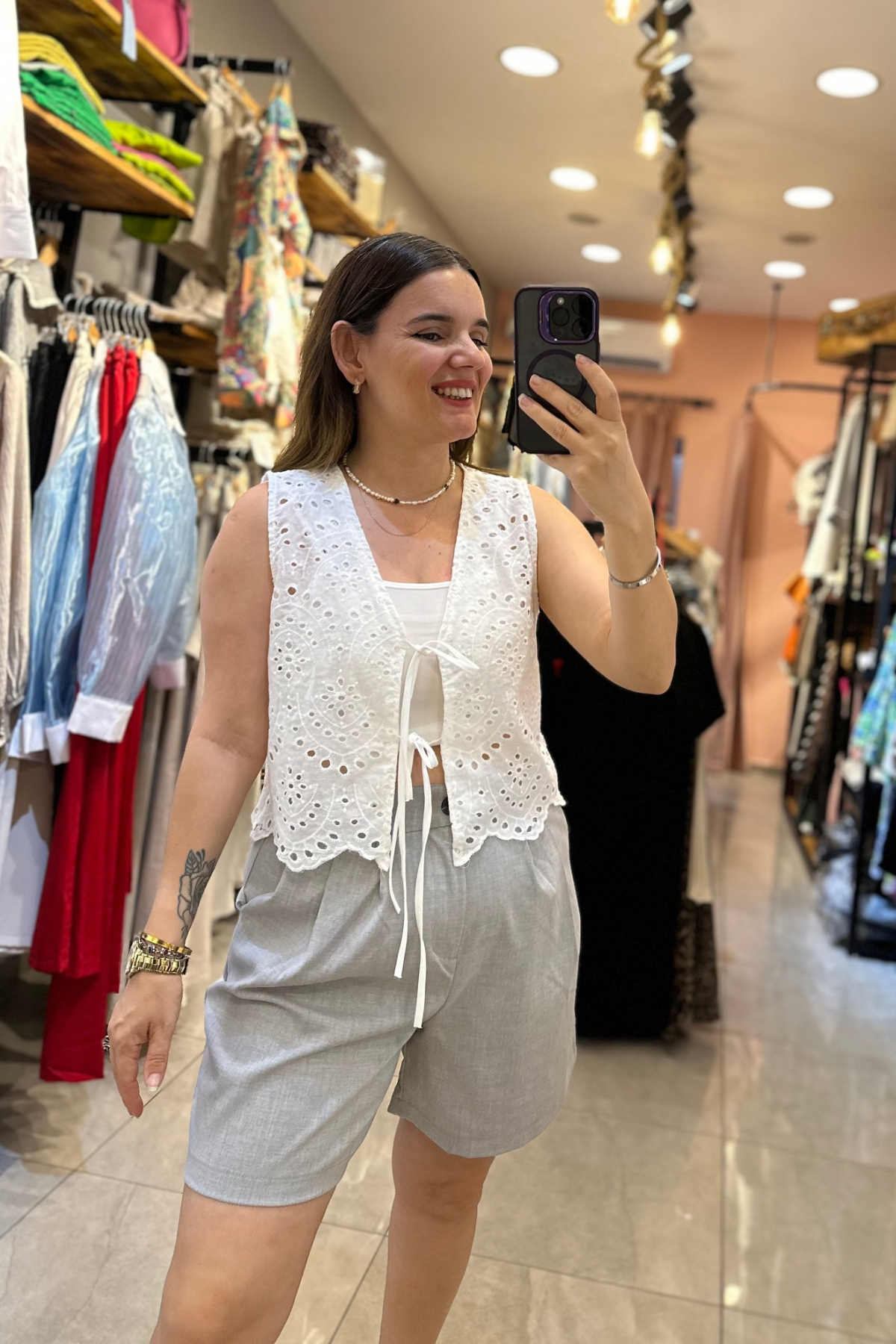 Fisto yelek & crop Takım