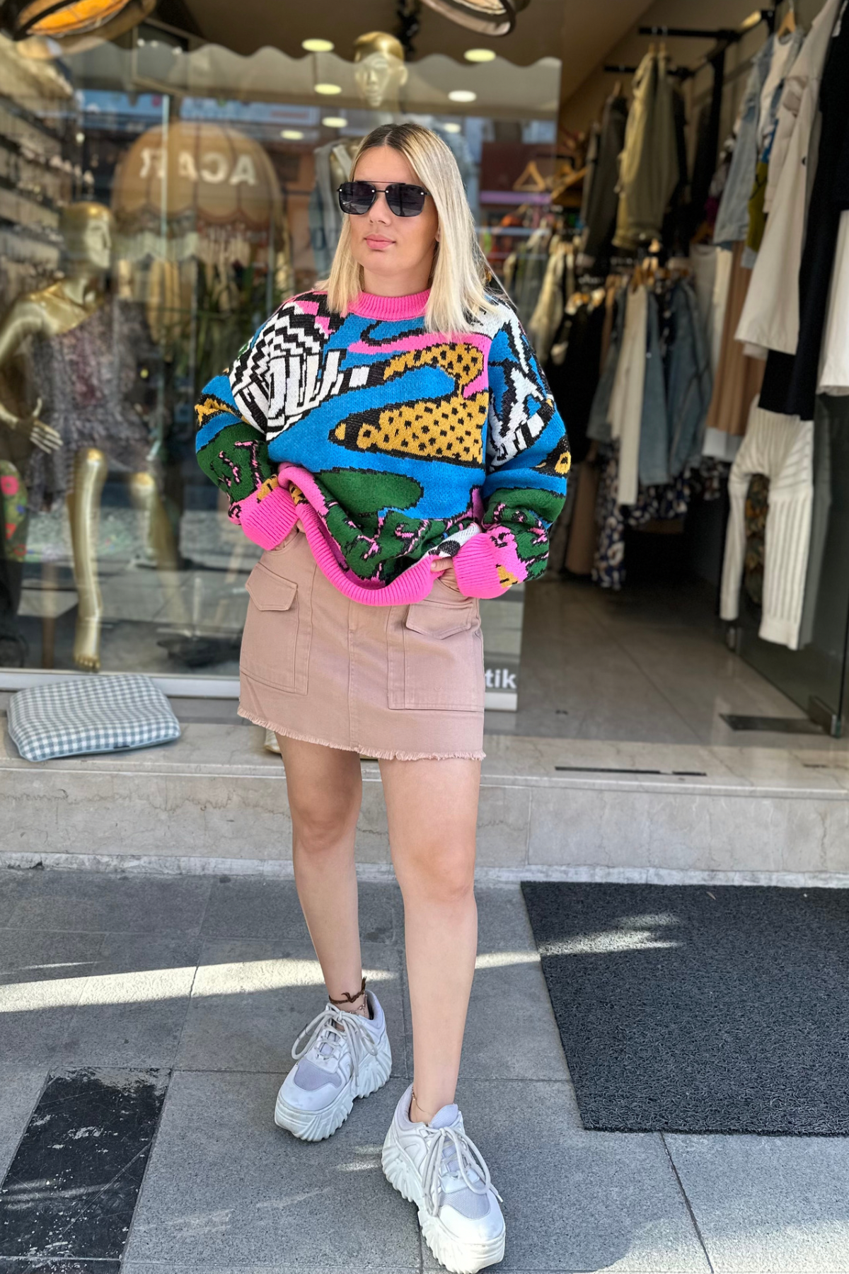 Gabardin Kargo Cepli Etek