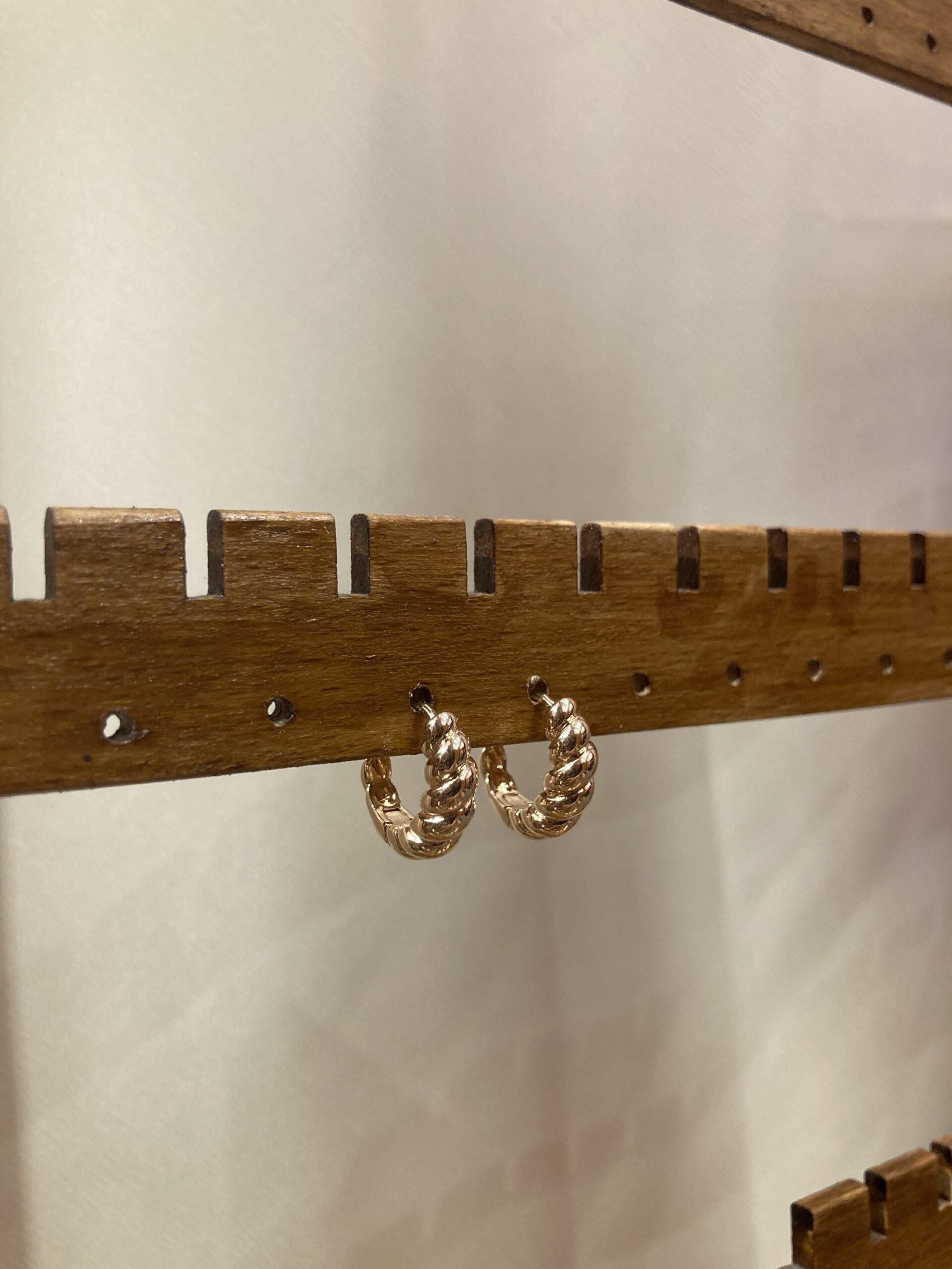 Halka çelik küpe - Gold