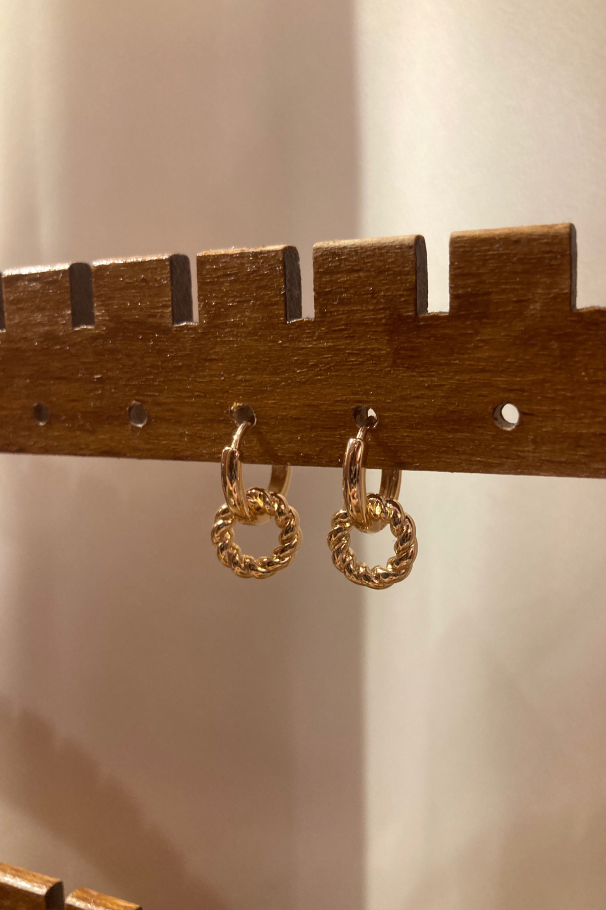 Halka detaylı küpe - Gold