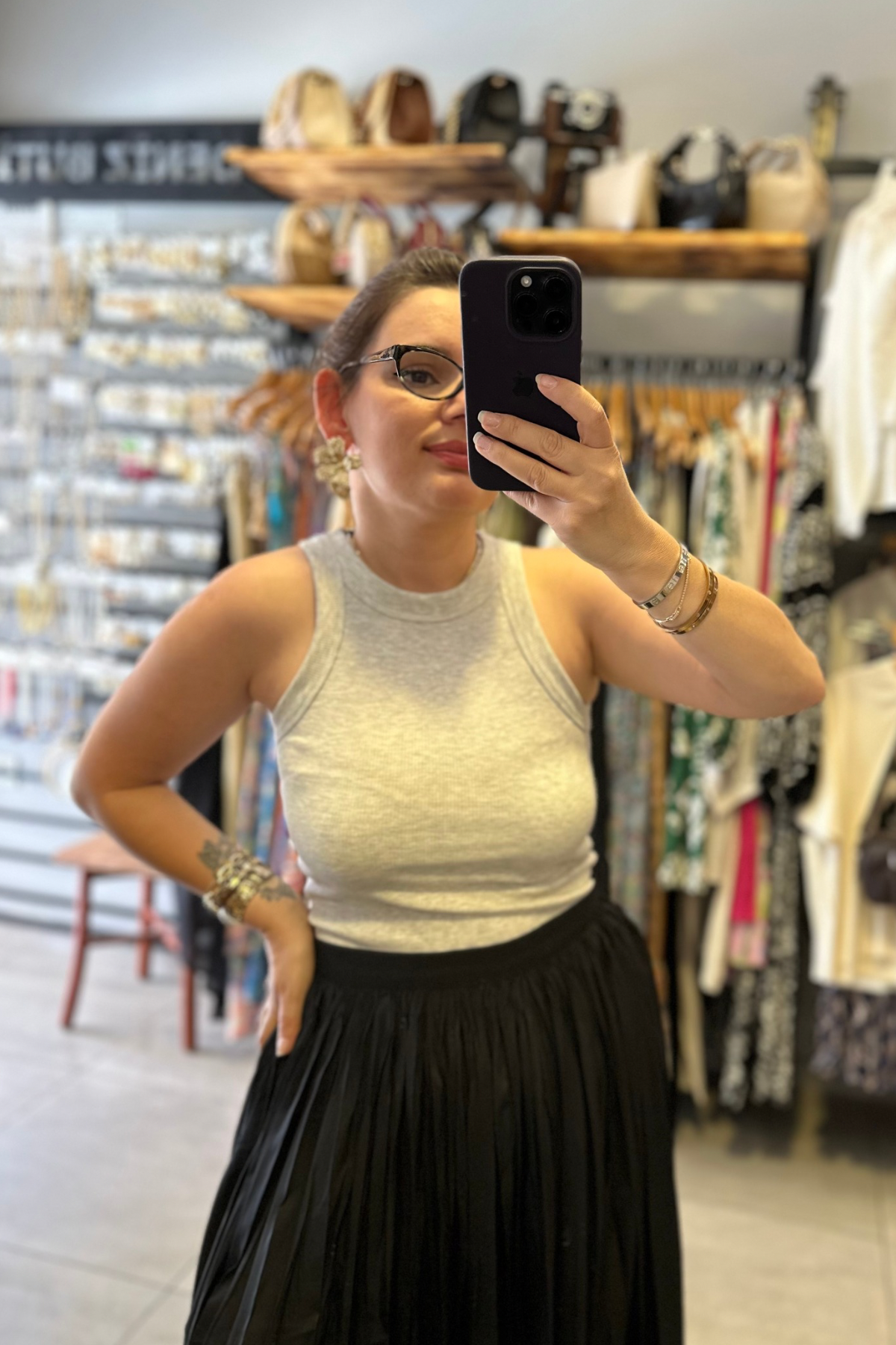 Halter Yaka Fitilli Atlet - Gri