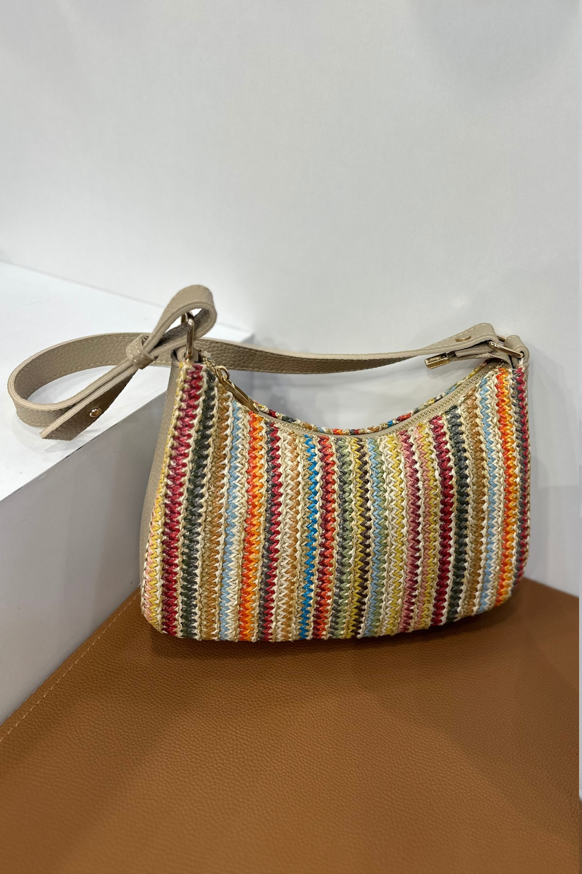 Hasır Baget Renkli Çanta