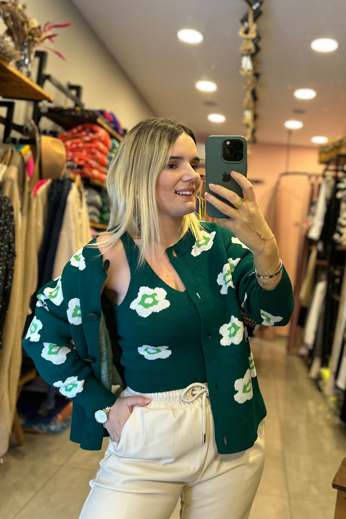 İkili triko takım - yeşil