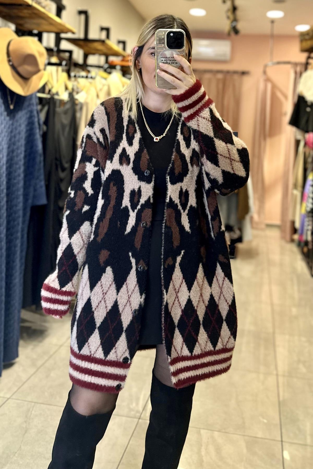 Kaşmir Dokulu Tasarım Hırka