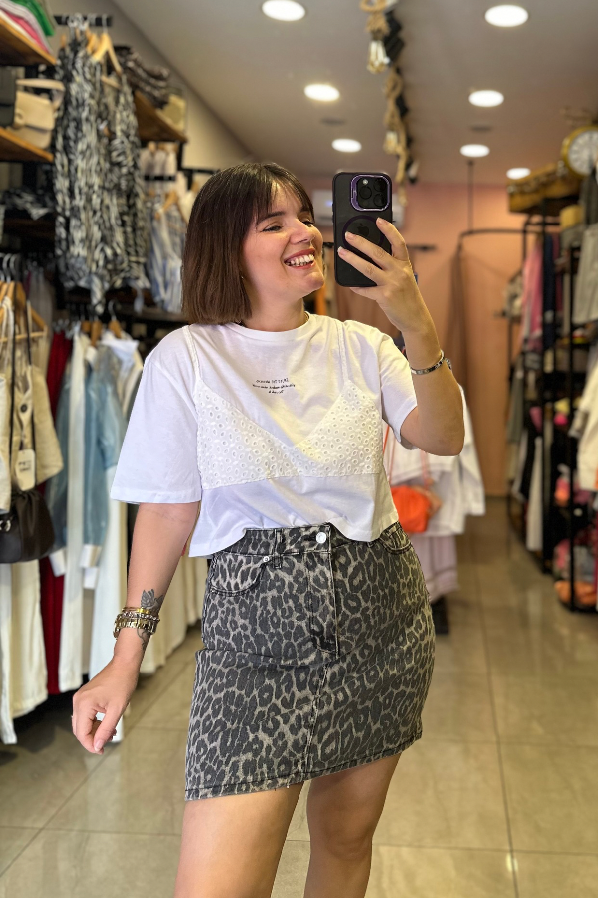 Leopar Etek (Likralı)