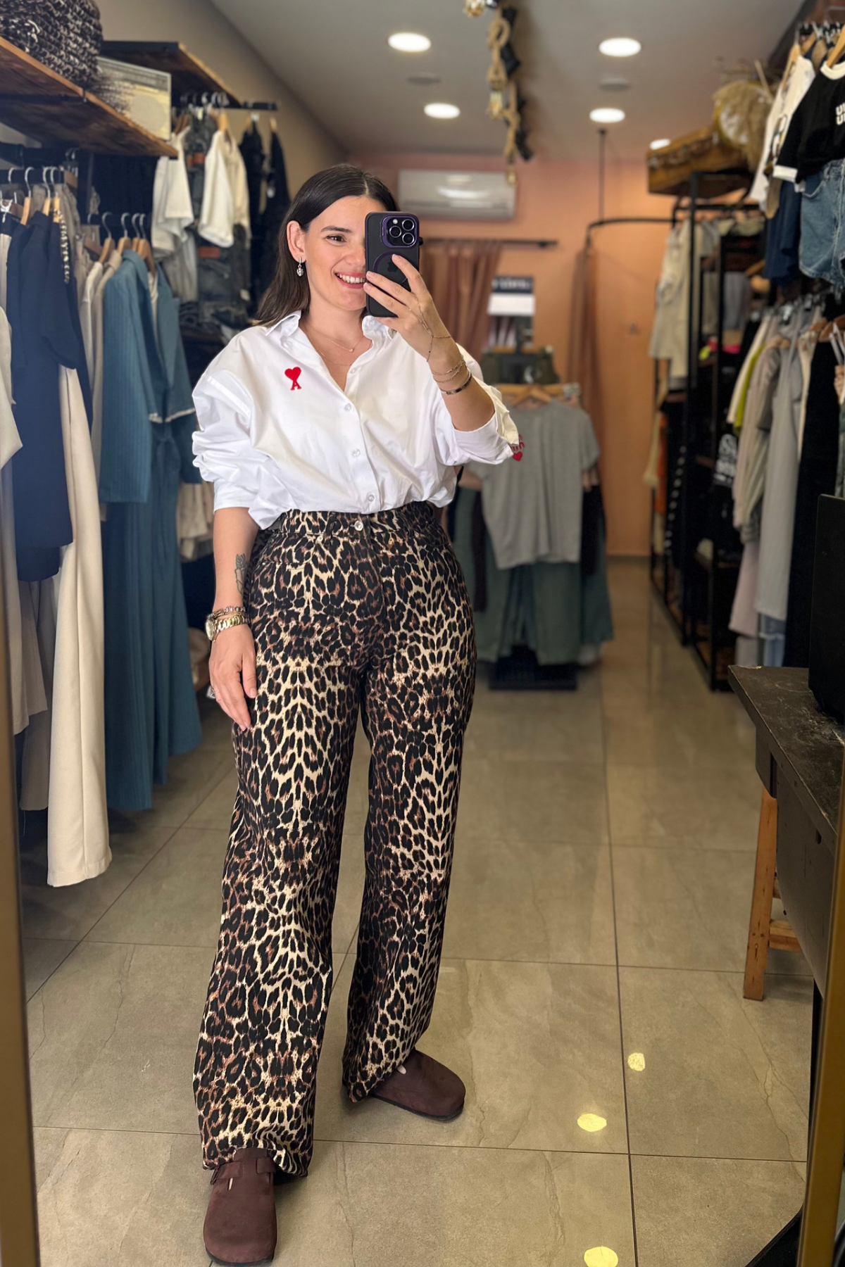 Leopar Kesik Paça Jean