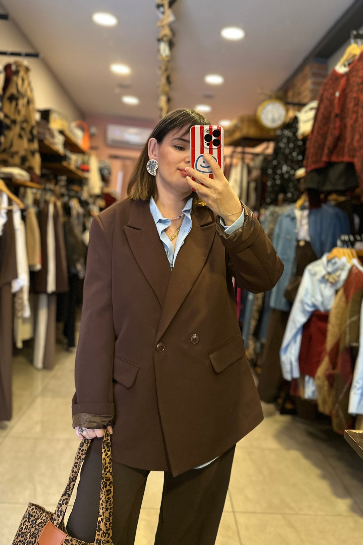 M.D Kahve Blazer Ceket