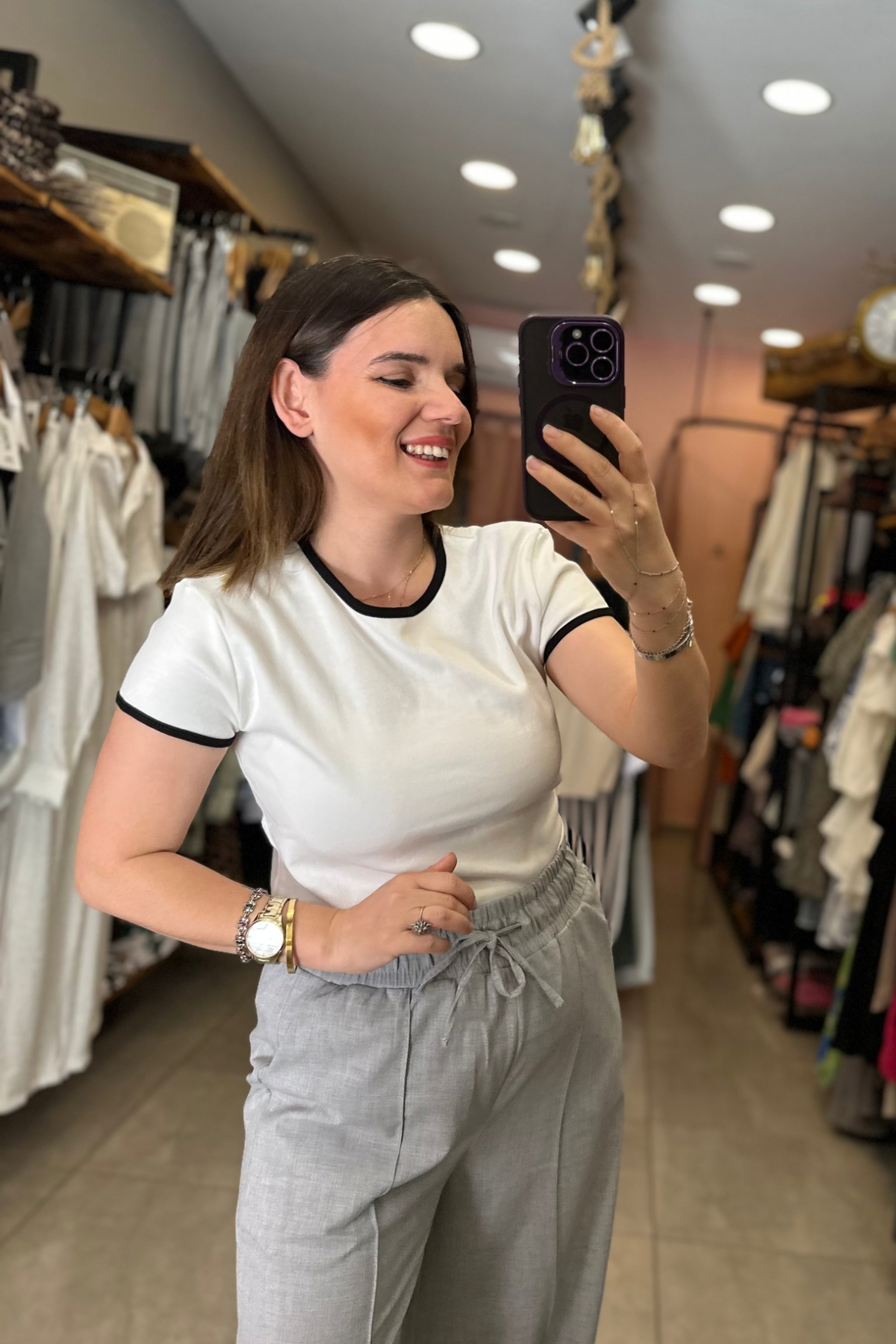 M.Dutti Kısa Kollu Beyaz Basic 