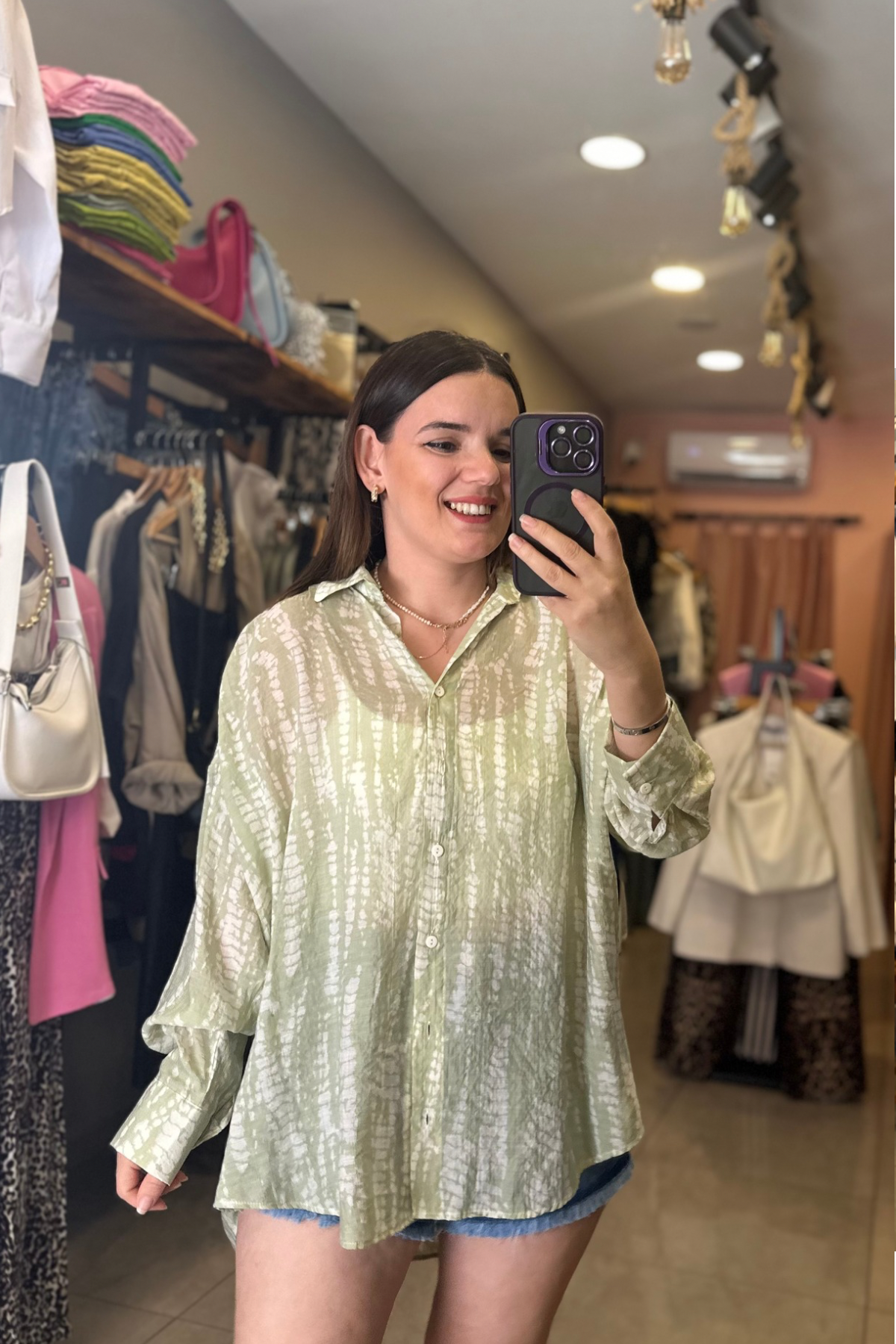 Mango Model Mint Gömlek