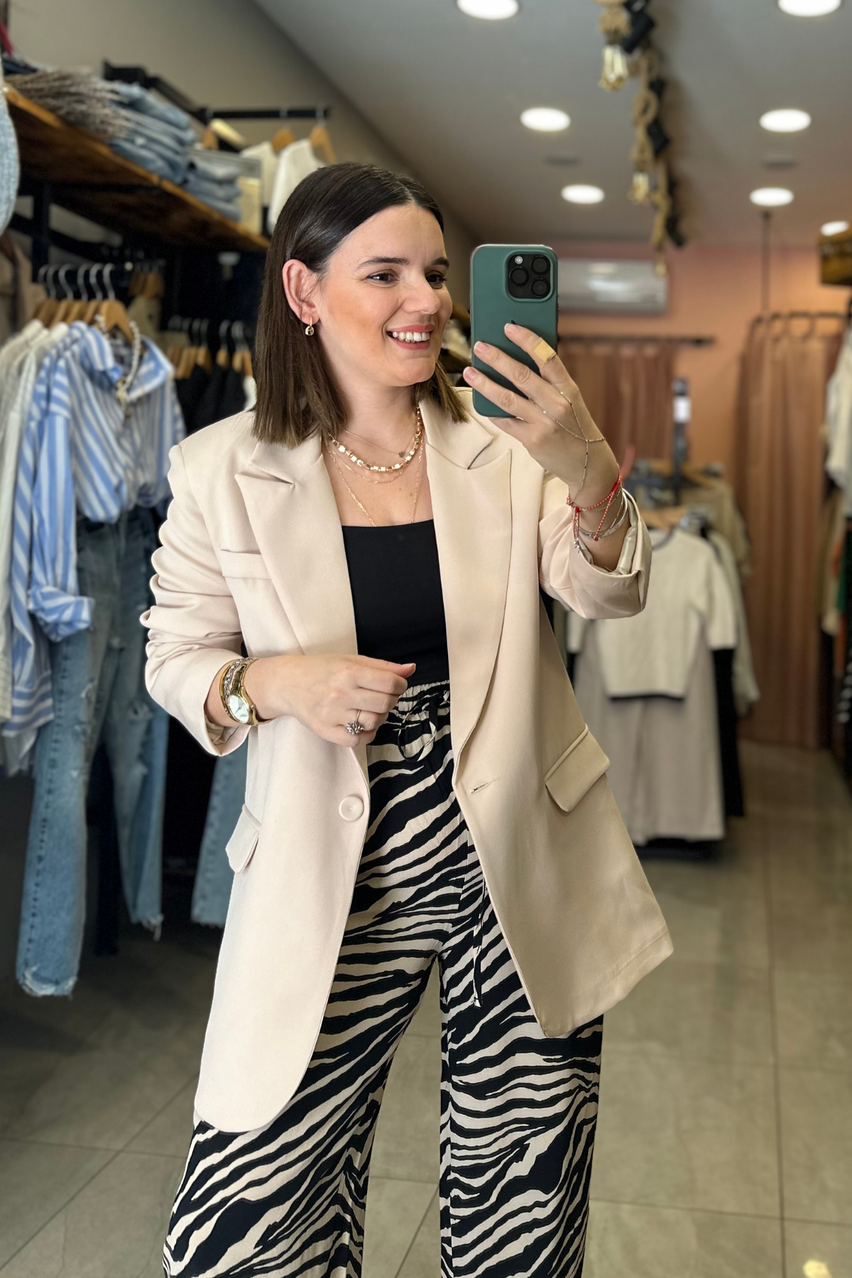 Marka Muadili Krem Blazer