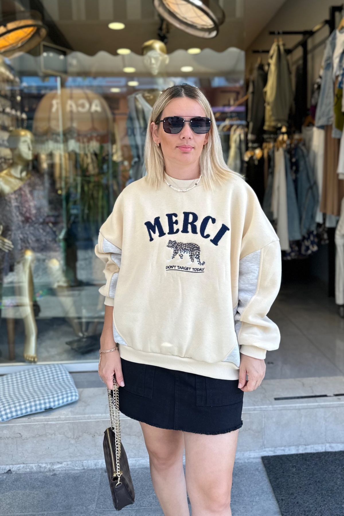 Merci Leopar Detay Sweat