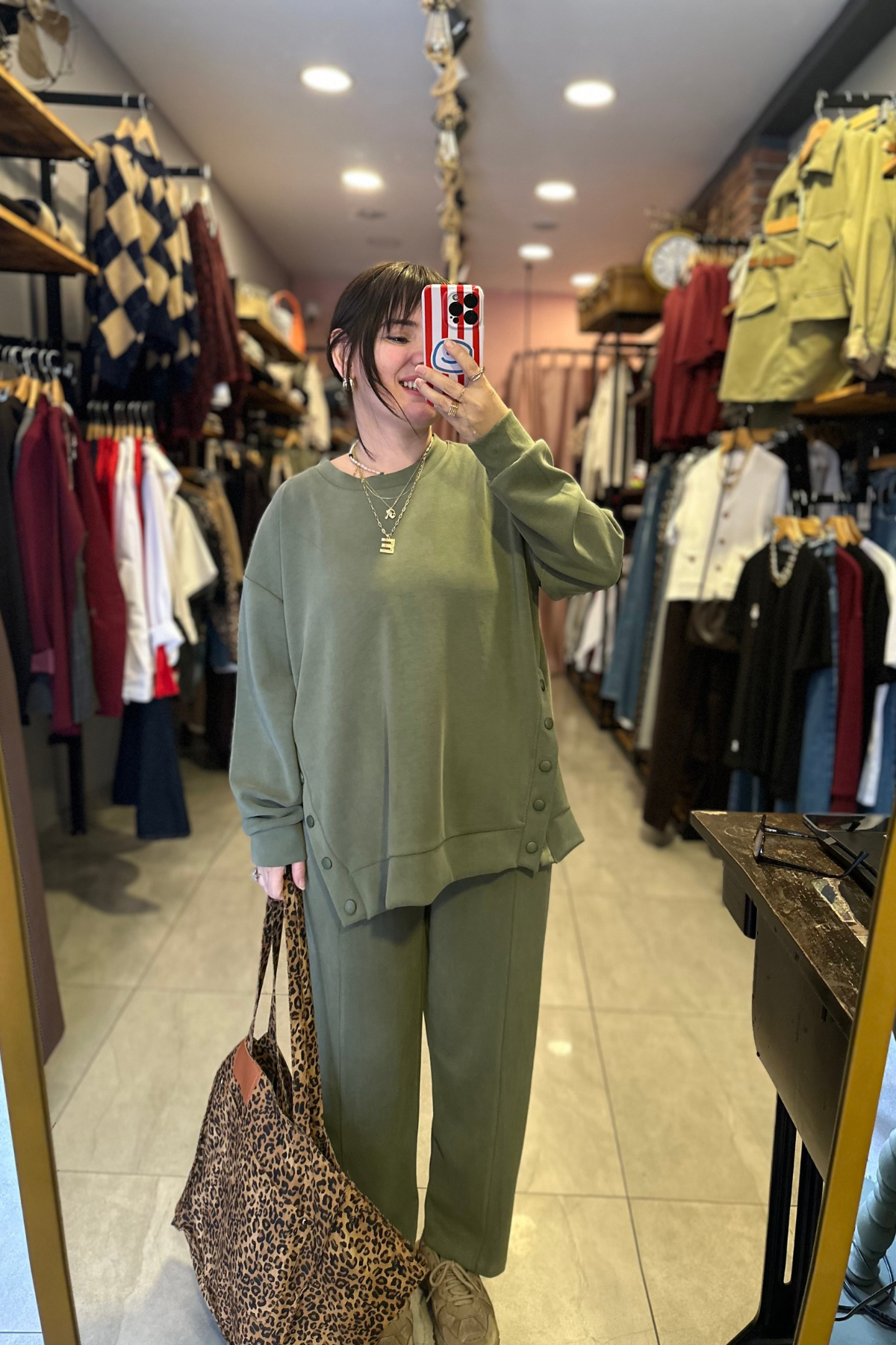 Modal Çıtçıt Detay Takım - Yeşil