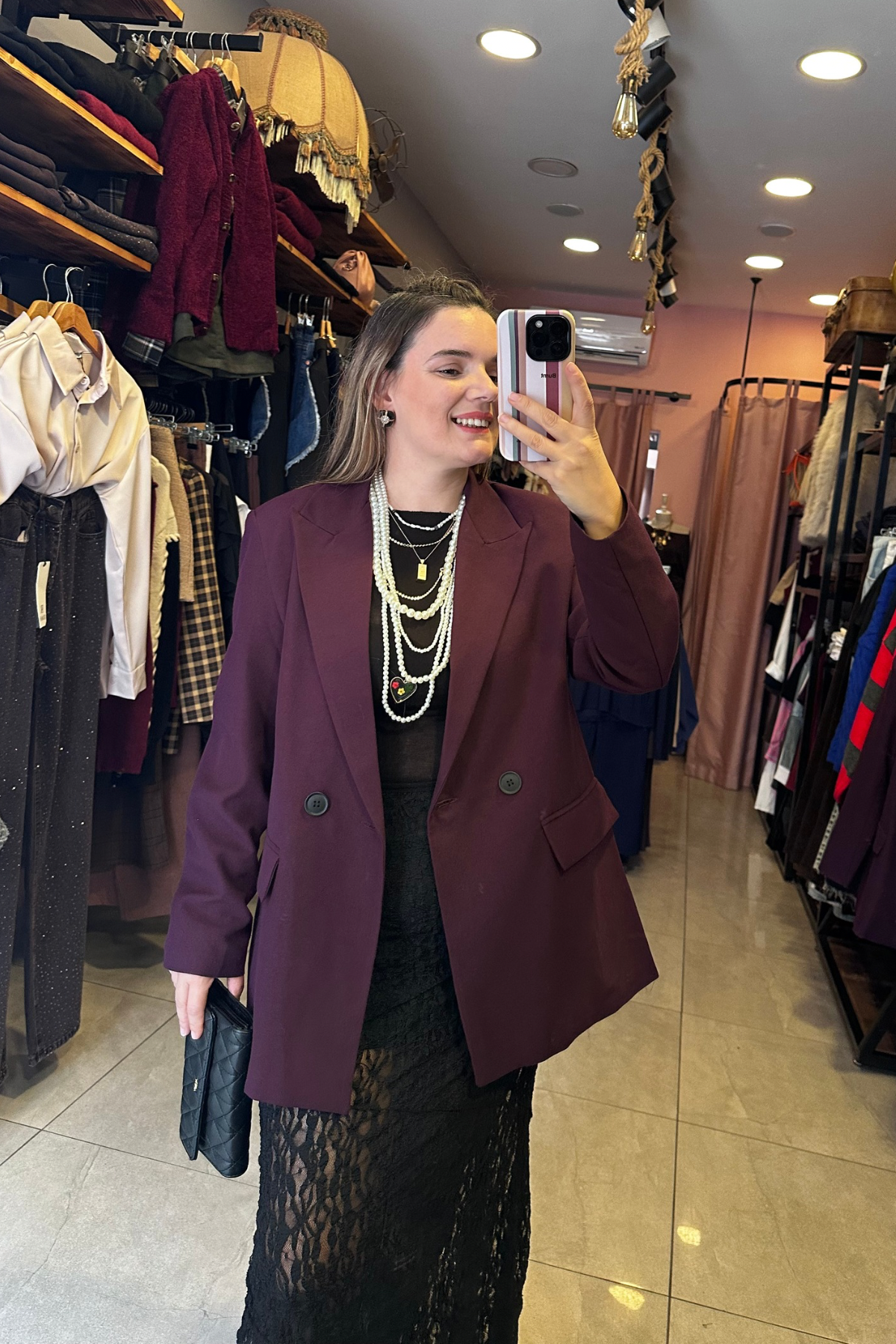 Mürdüm Blazer Ceket