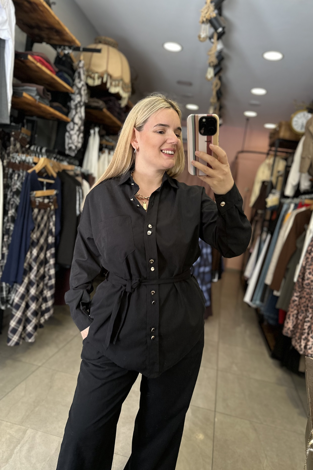 Orijinal Marka Modal Kumaş Gömlekli Takım