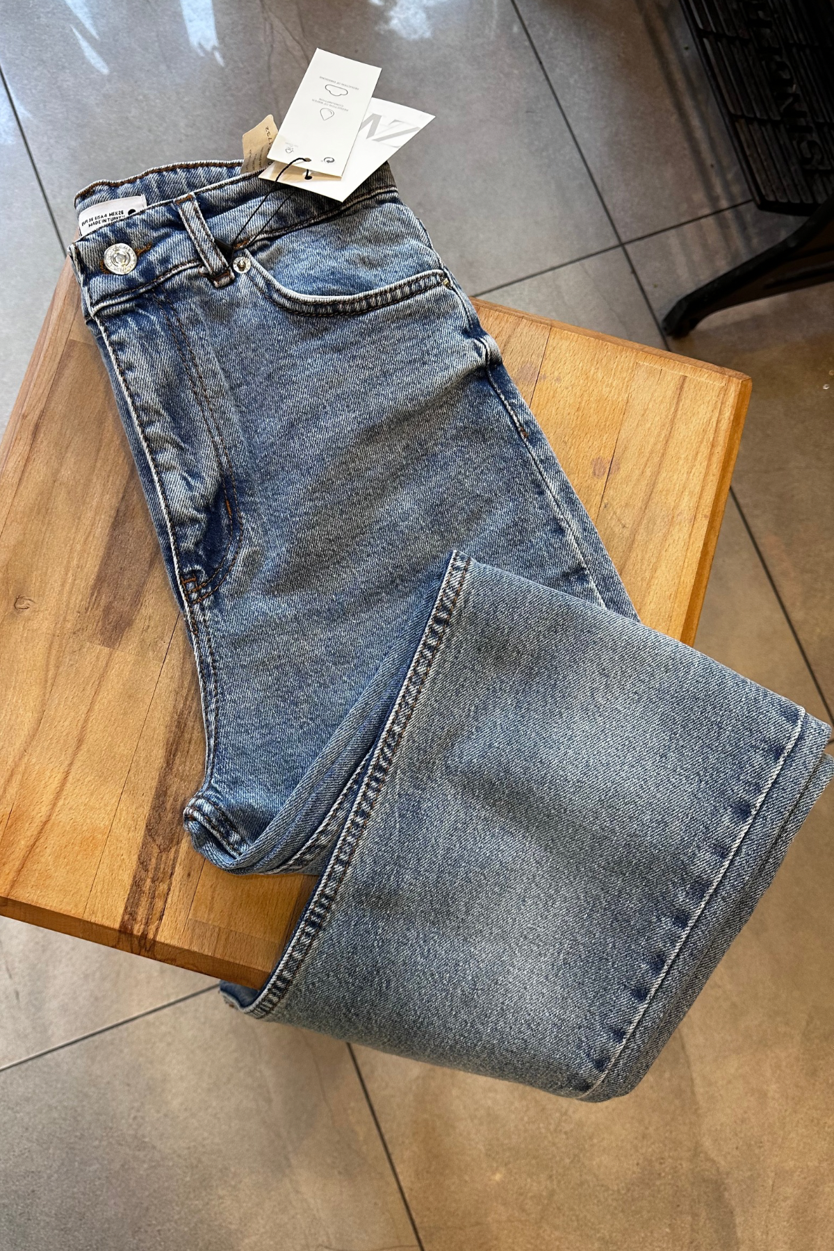 Orj Marka Kesik Paça Boyfit - Mavi