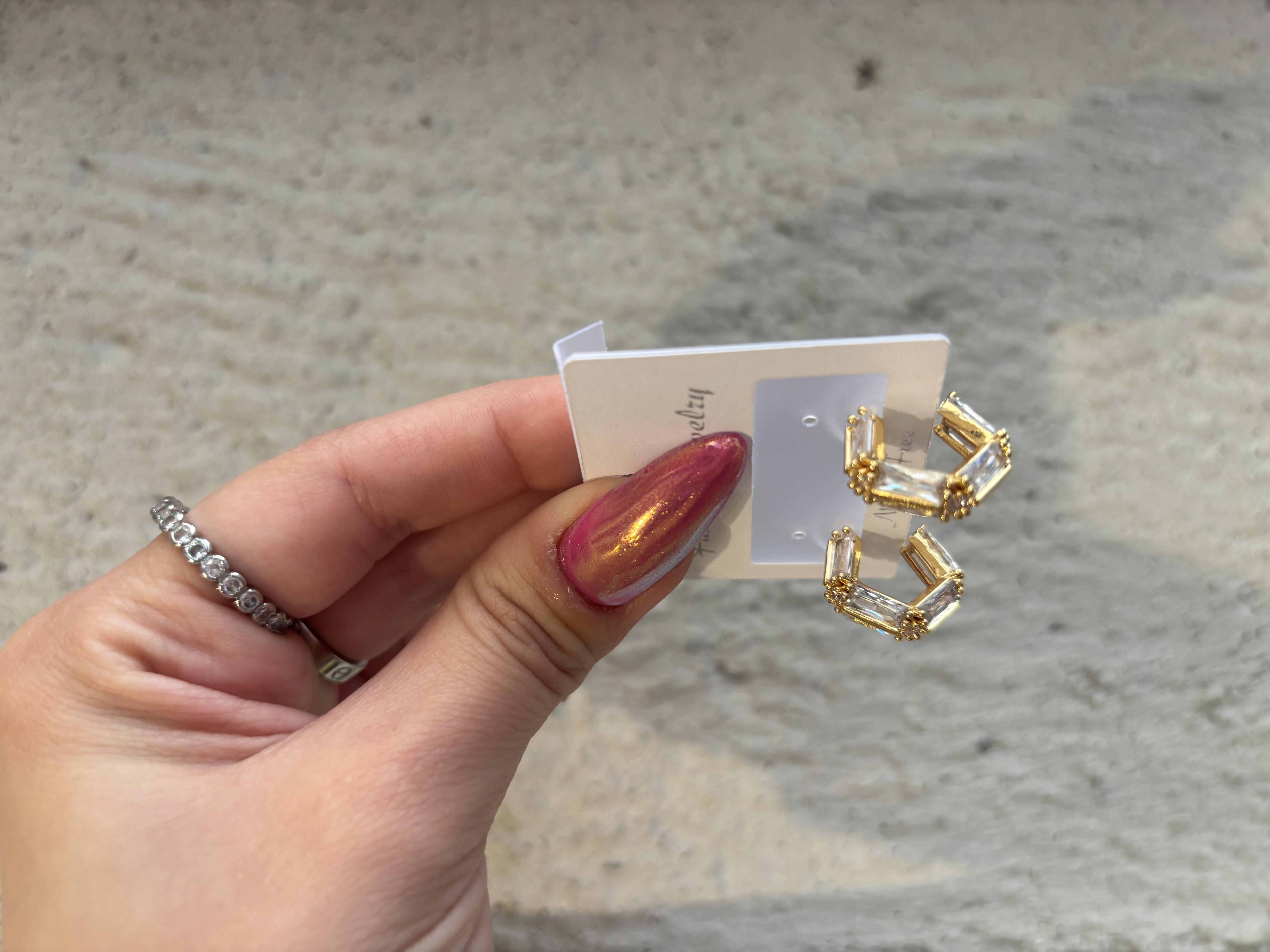 Pirinç Gold Zirkon Küpe