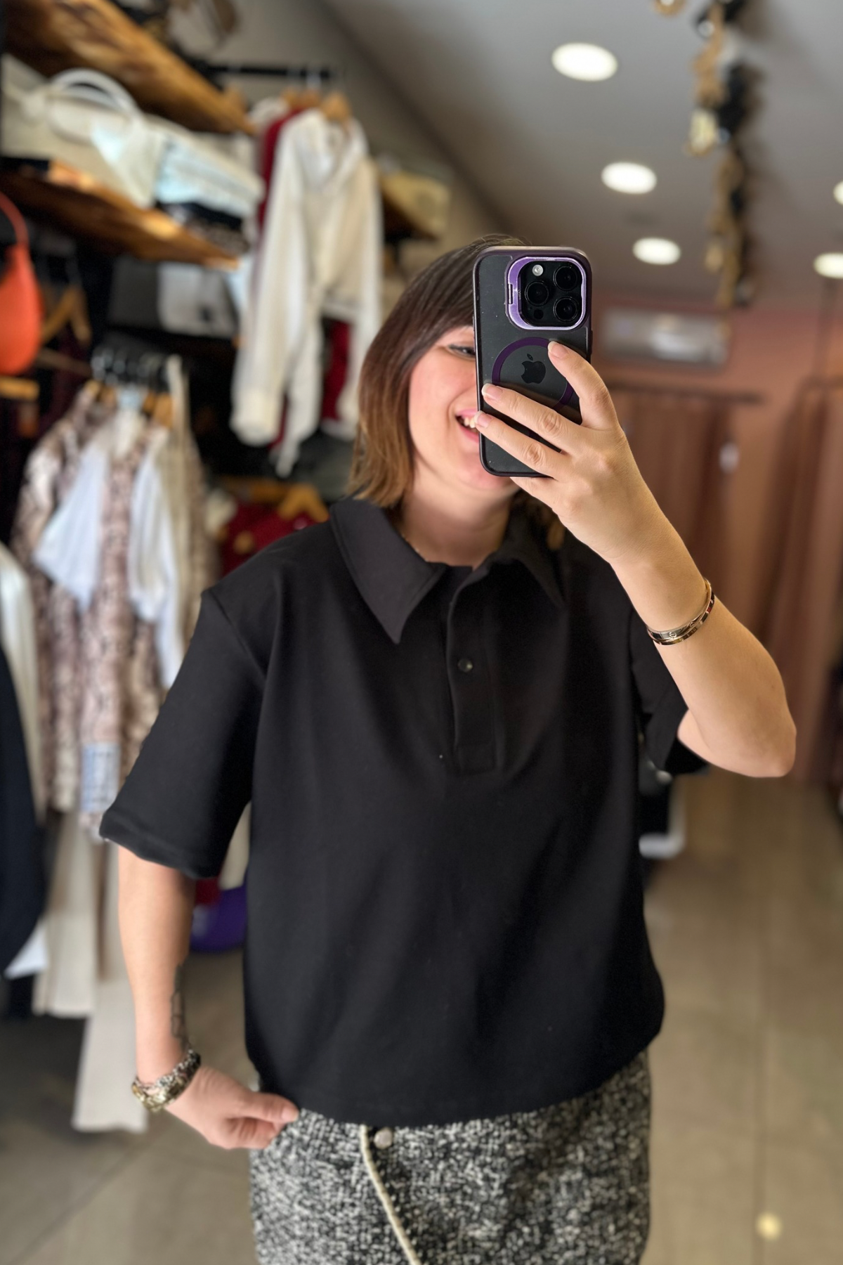 Polo Yaka Vatkalı Tşört