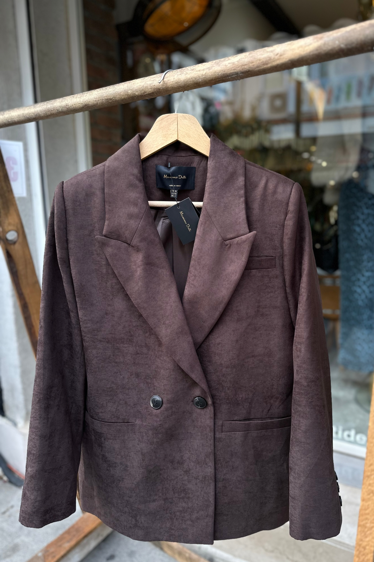 Premium Süet Blazer Acı Kahve