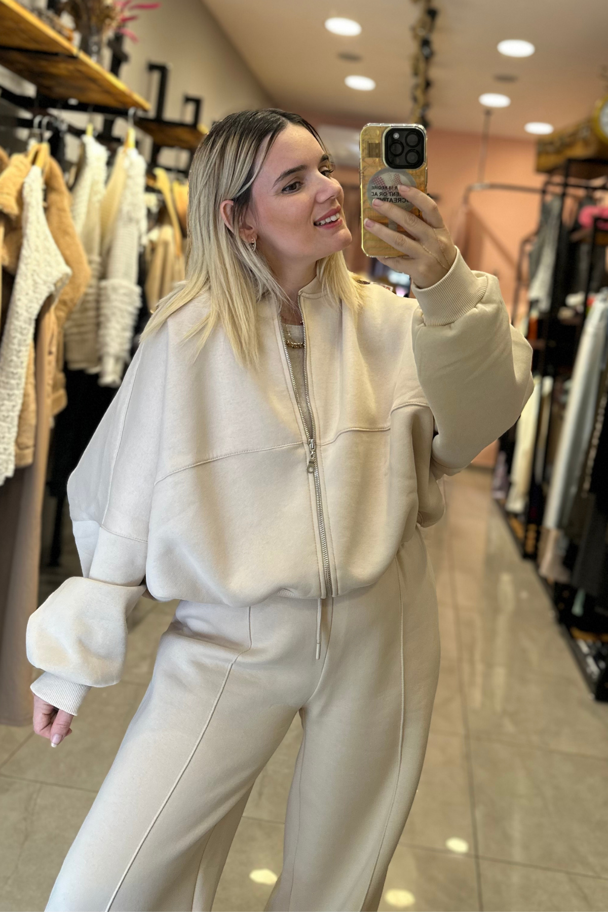 Premium takım - bej renk