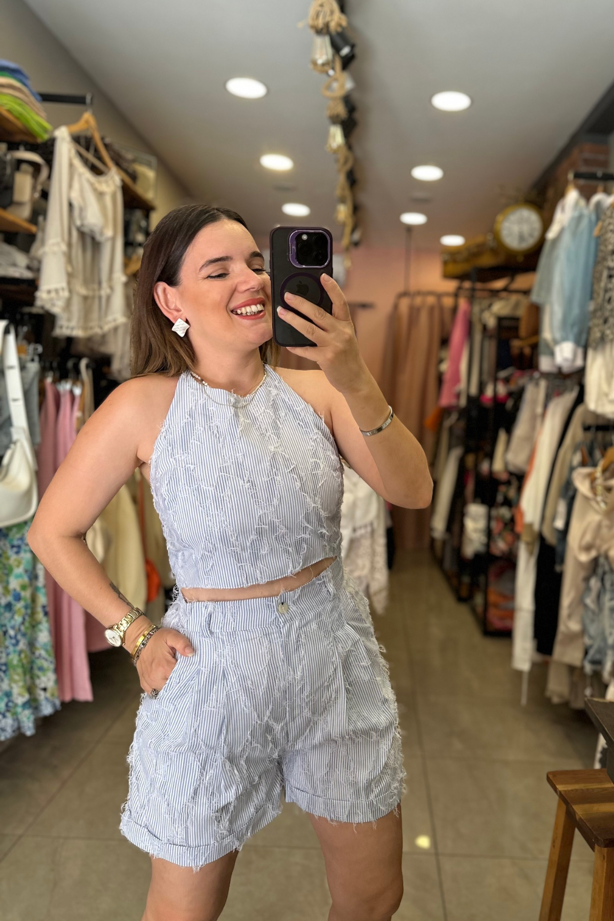 Püsküllü Hera Takım - Mavi