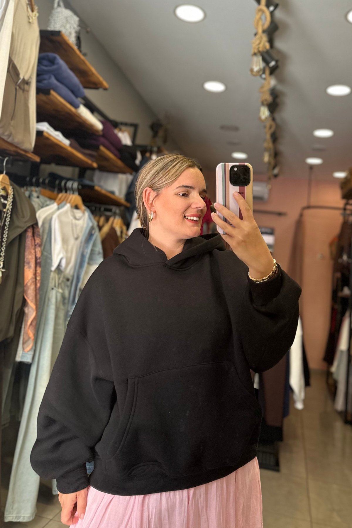 Şardonlu kapşonlu Sweet - siyah