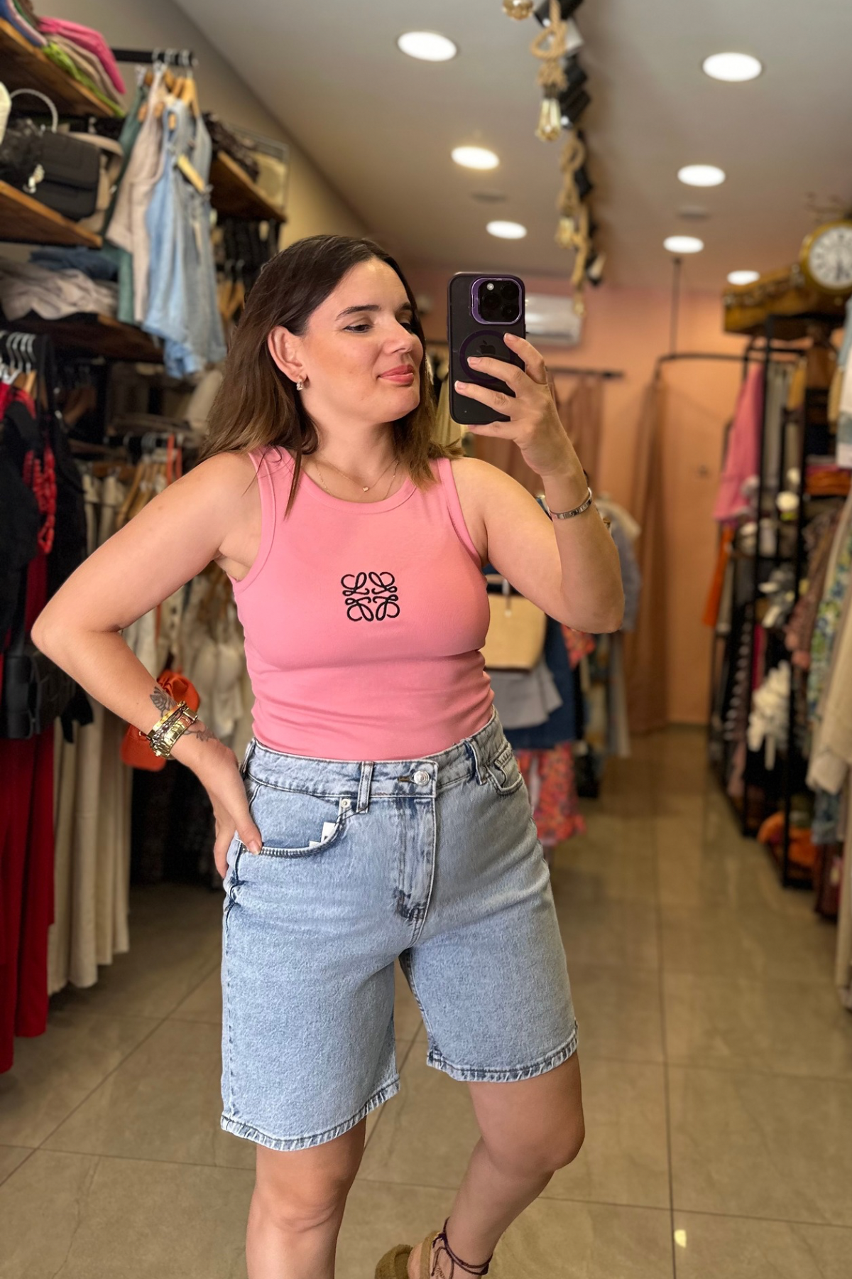 Şehir Boyu Açık Mavi Jean Şort