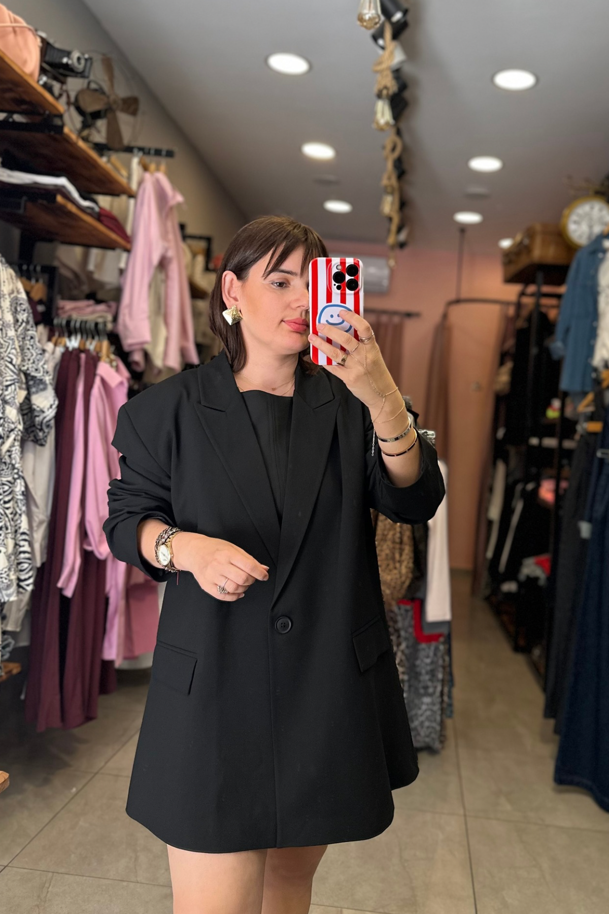 Siyah Oversize Blazer Ceket