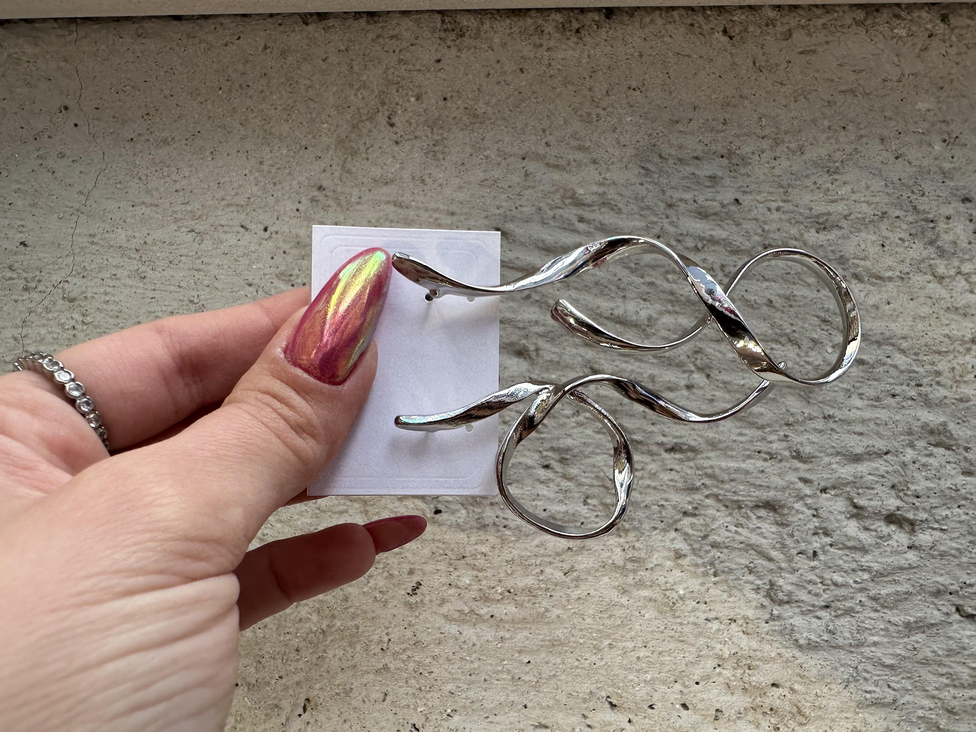 Sonsuzluk Gümüş Renk Çelik Küpe