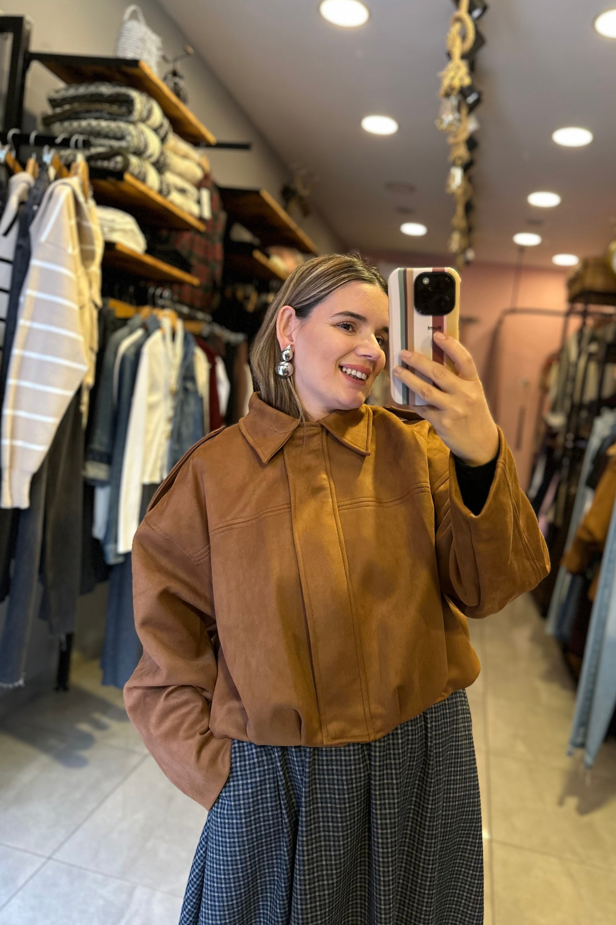 Taba Nubuk Bomber Ceket